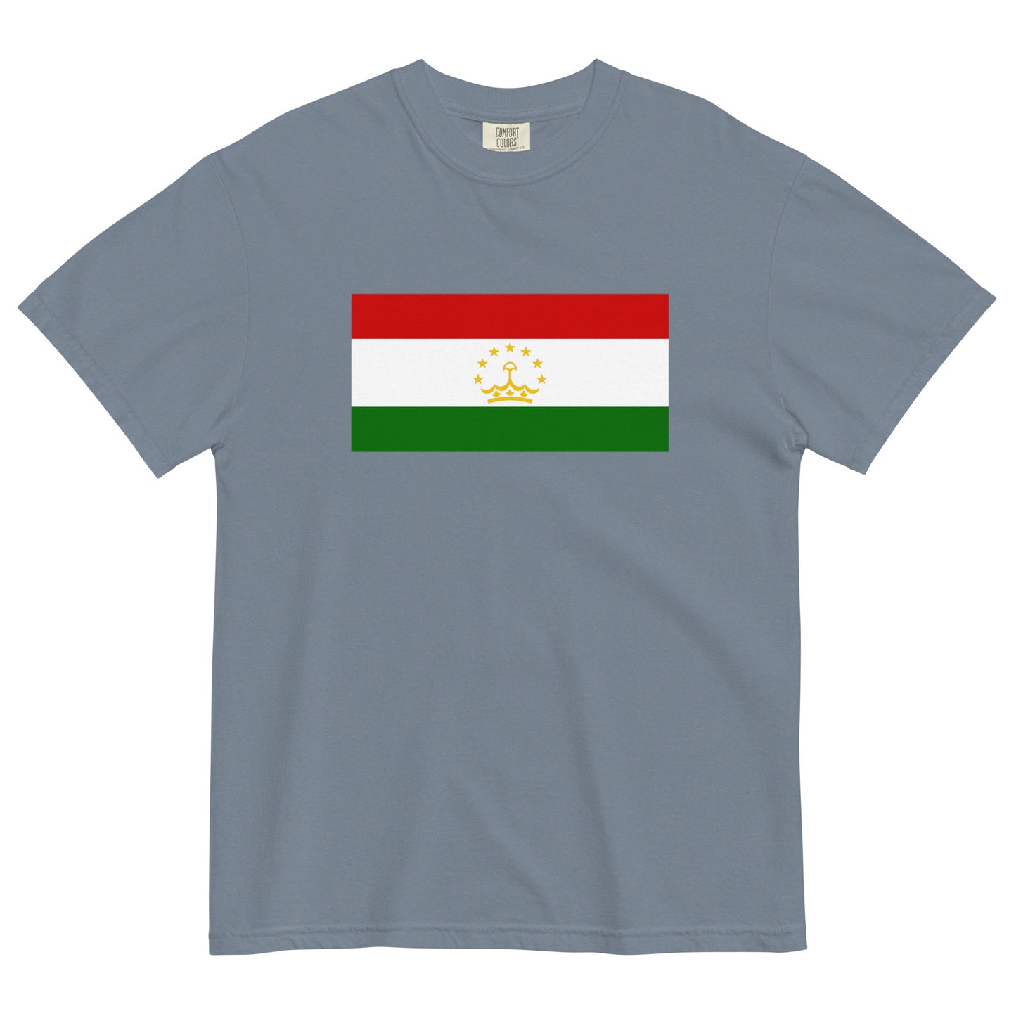Flag tee representing Tajikistan in true navy, large