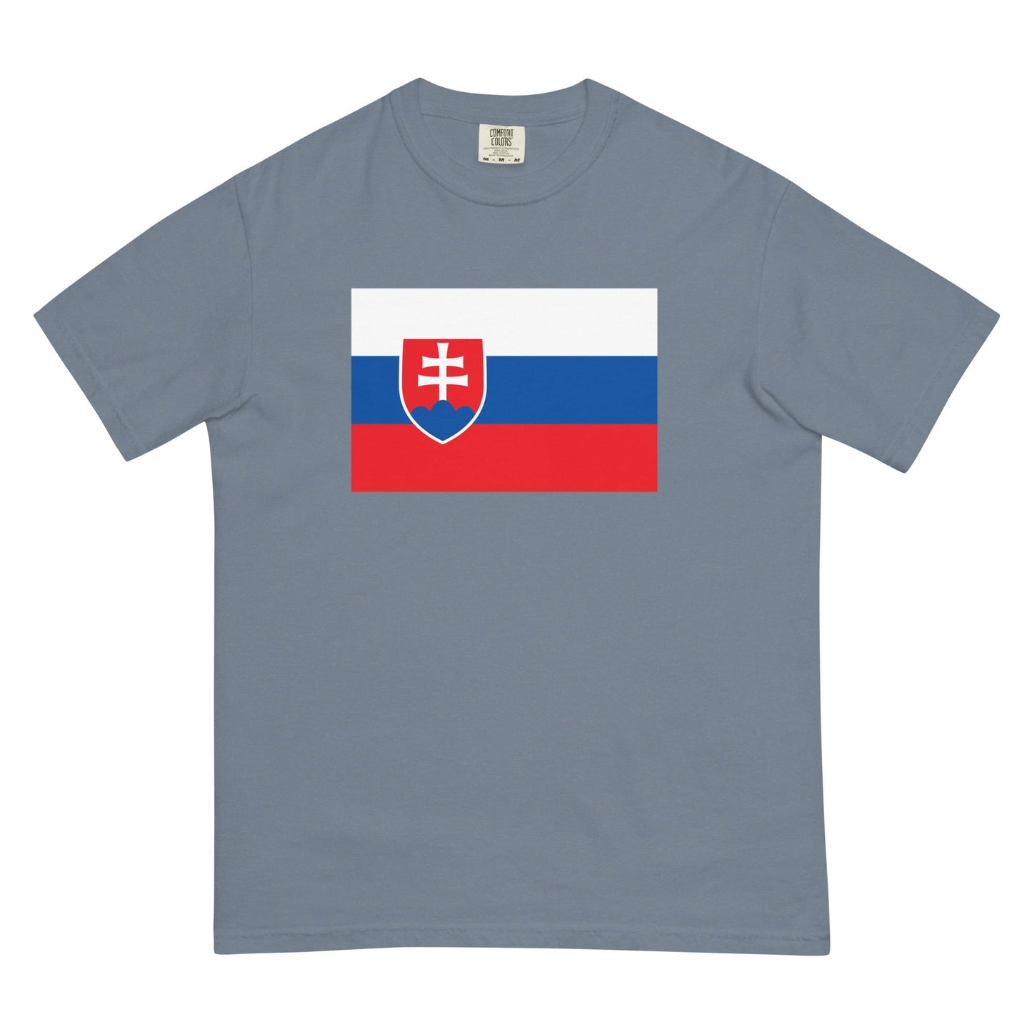 Bold Slovakia flag design tee in true navy, small