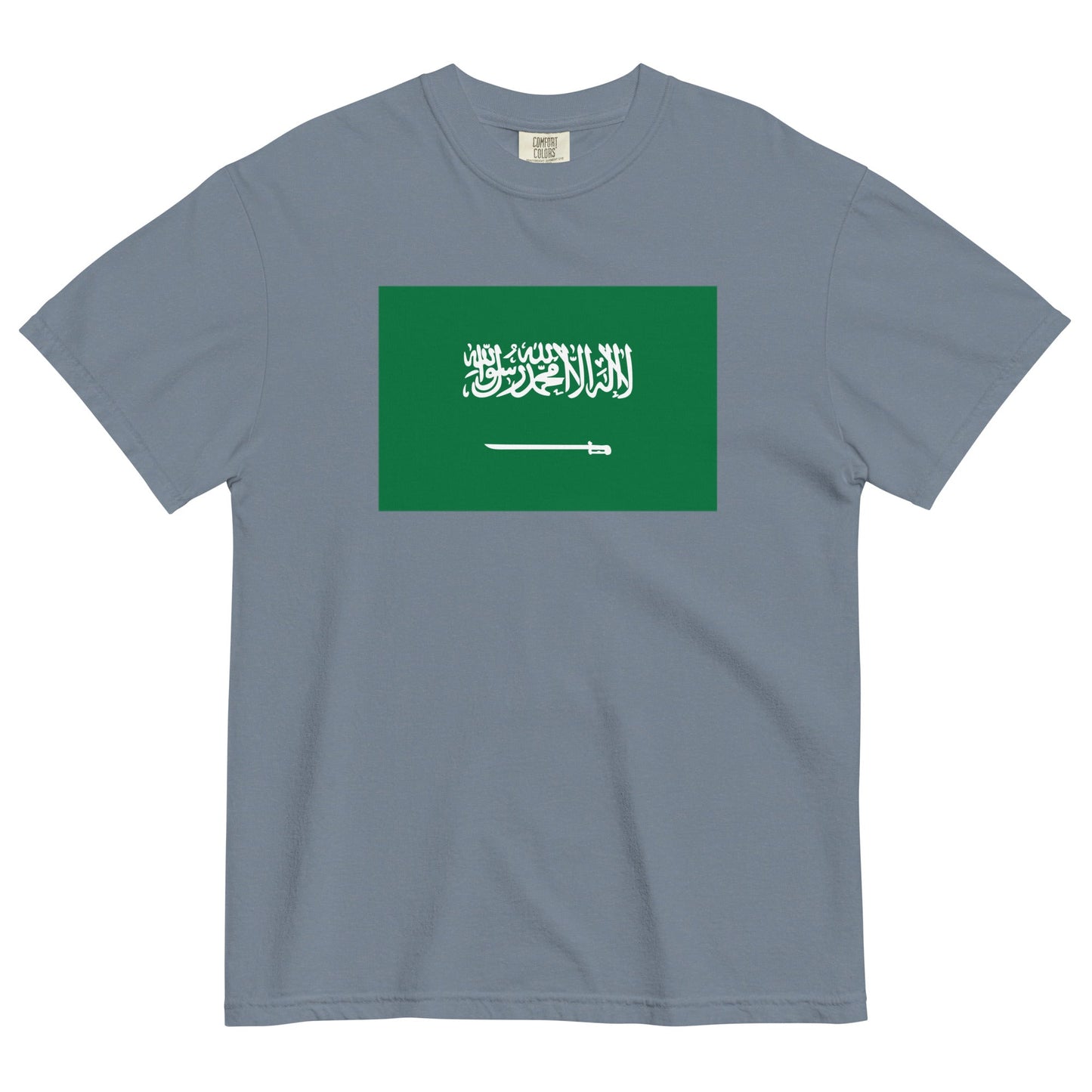 red shirt with Saudi Arabia flag design, large