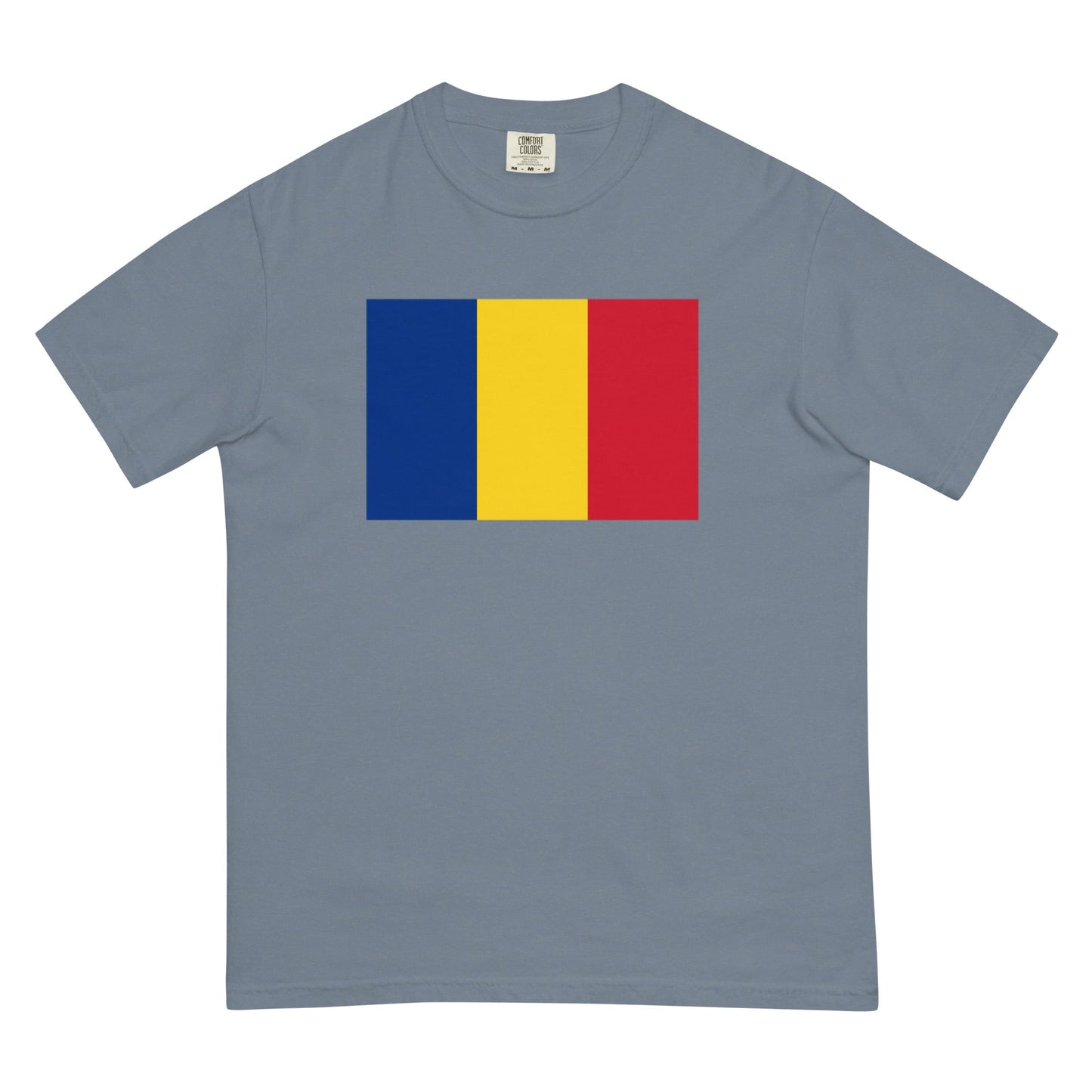 Romania heritage shirt, true navy, size 2X large