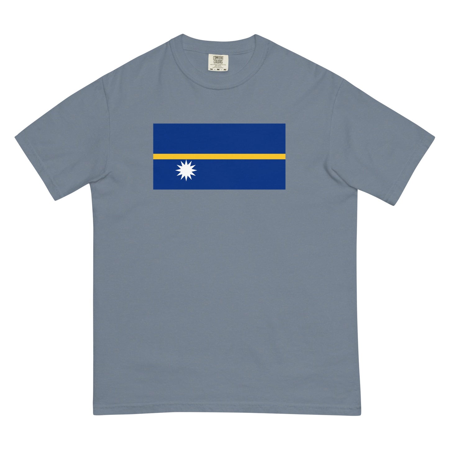 Flag tee representing Nauru in true navy, 4X large