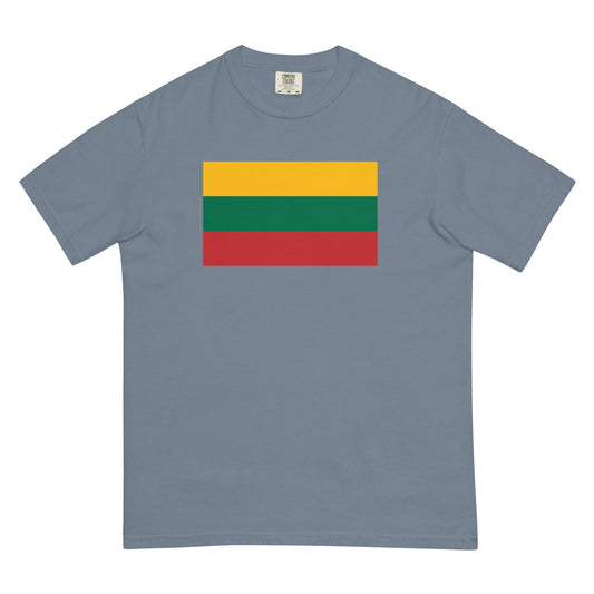 Flag tee representing Lithuania in black, small