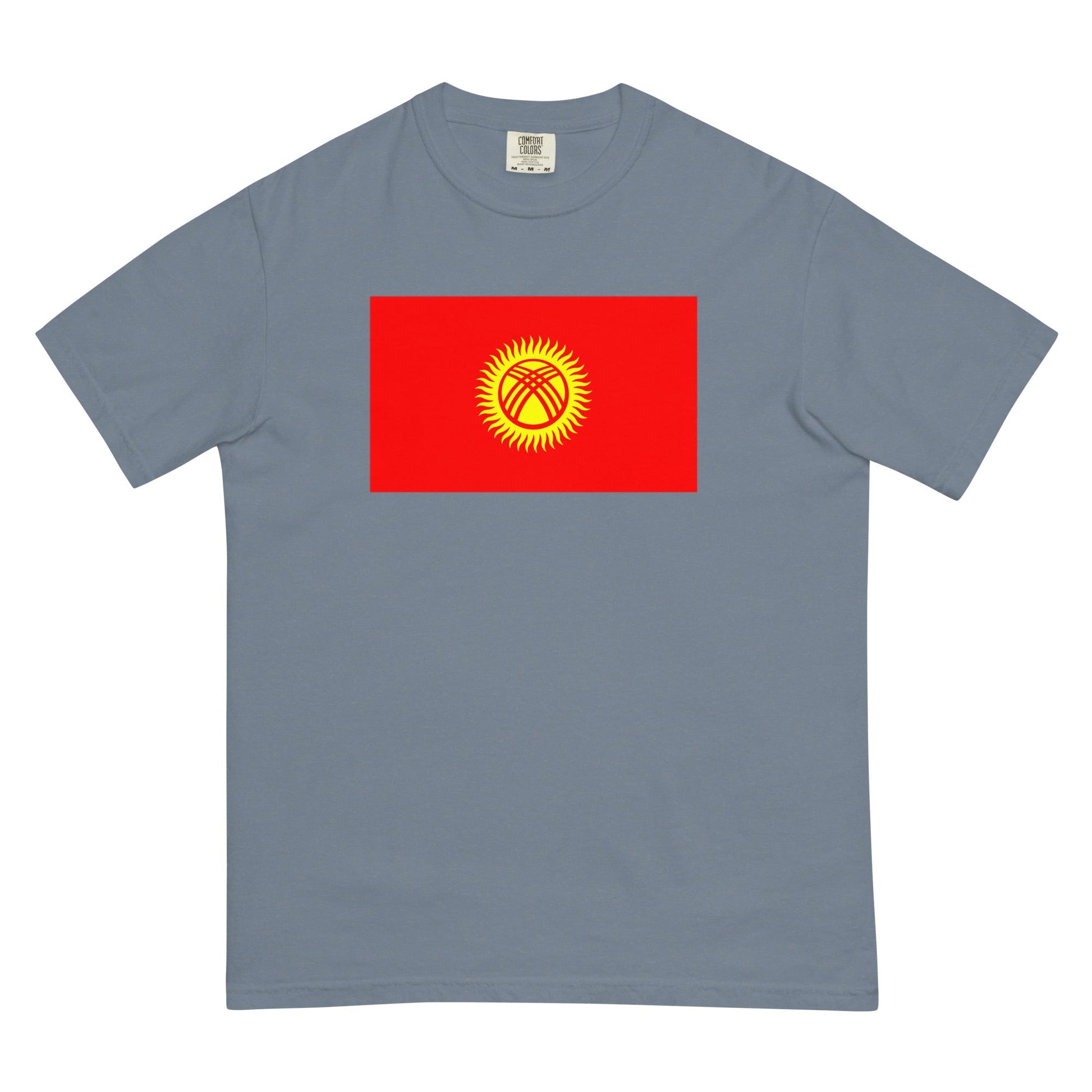 berry shirt with Kyrgyzstan flag design, large