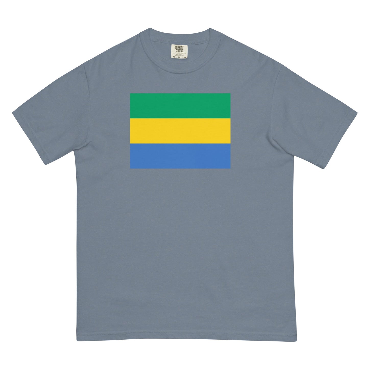 Gabon national shirt, large, in blue spruce