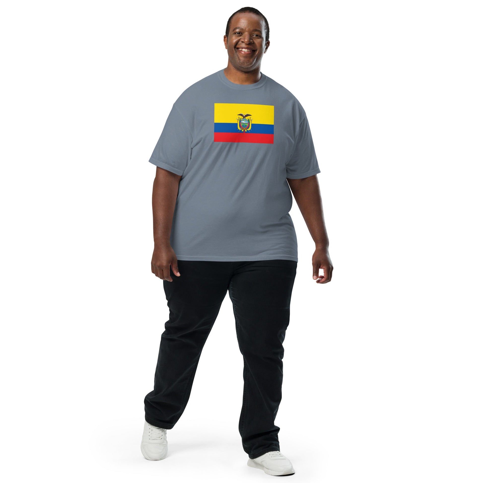 Bold Ecuador flag design tee in hemp, small