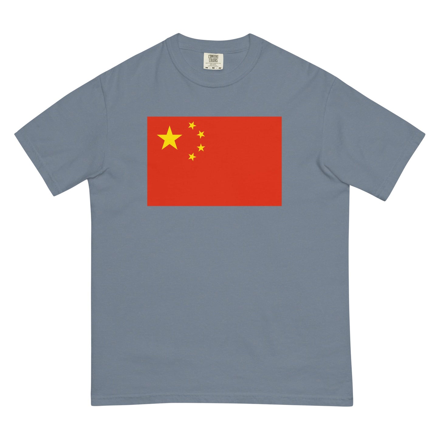 Bold China flag design tee in espresso, extra large