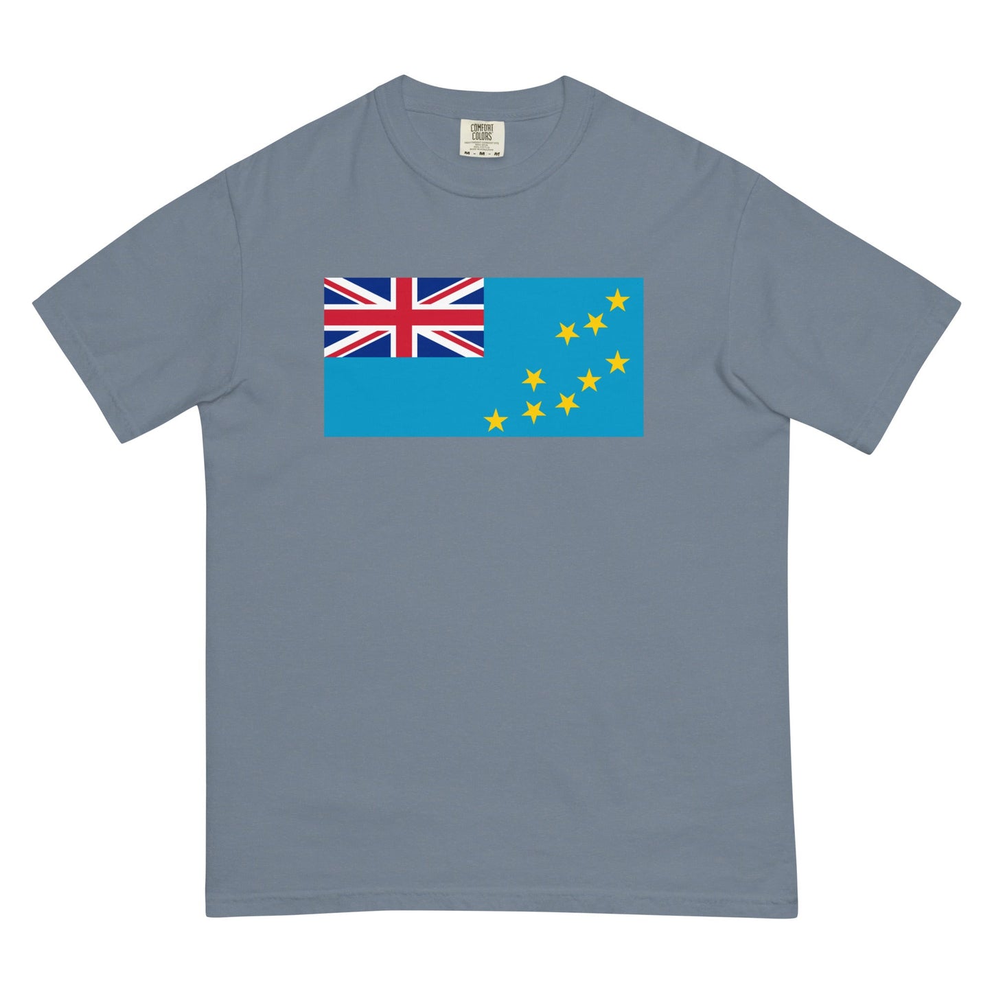 Flag tee representing Tuvalu in berry, large