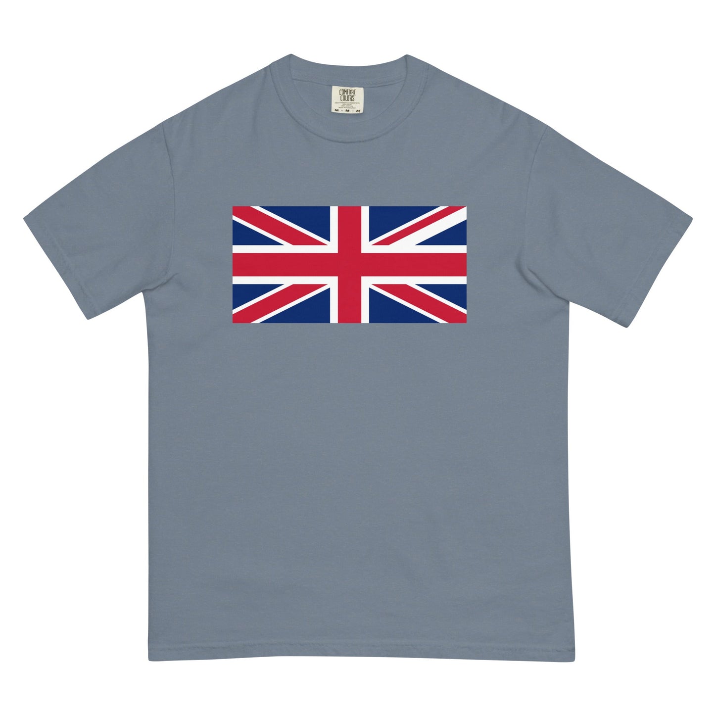 Flag tee representing United Kingdom in blue jean, 4X large