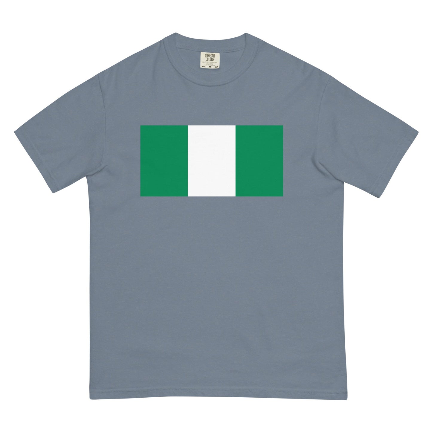 Flat lay of red Nigeria flag tee, extra large size