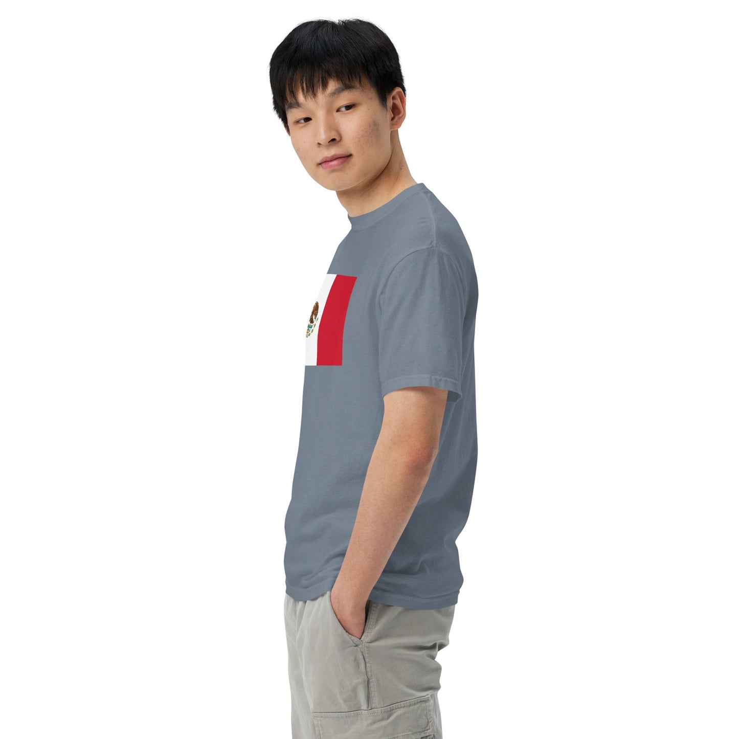 Flat lay of black Mexico 1 flag tee, 2X large size