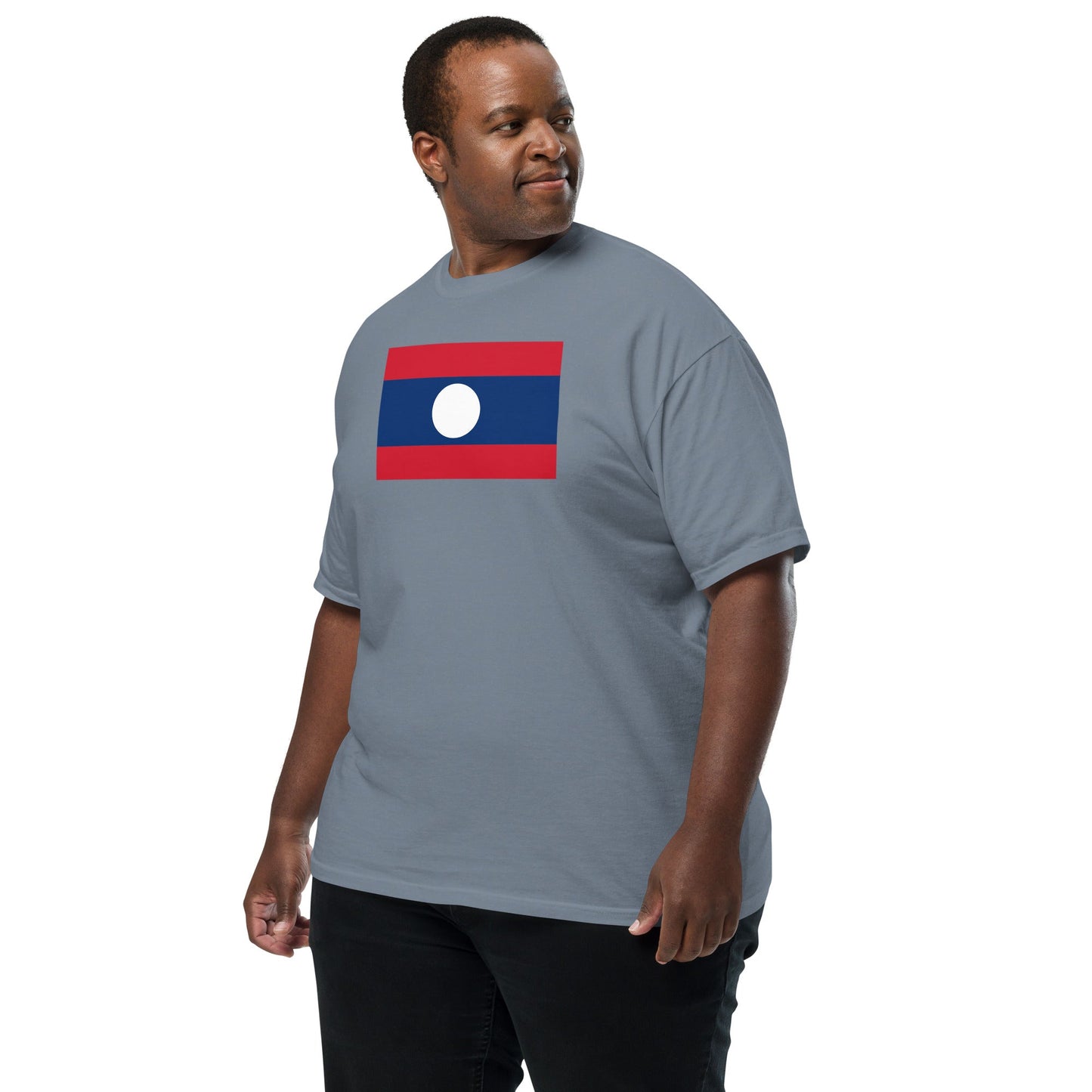Laos heritage shirt, true navy, size small