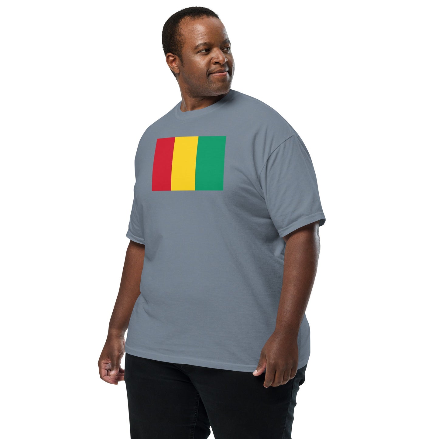 Guinea pride shirt in true navy – unisex, large
