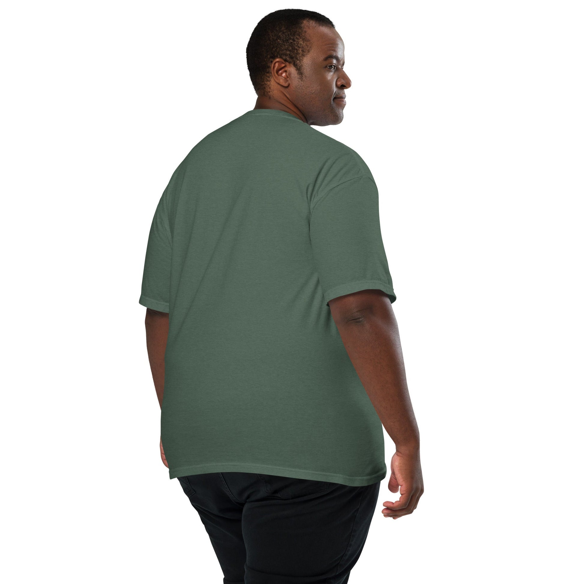 Flat lay of true navy Bulgaria flag tee, small size