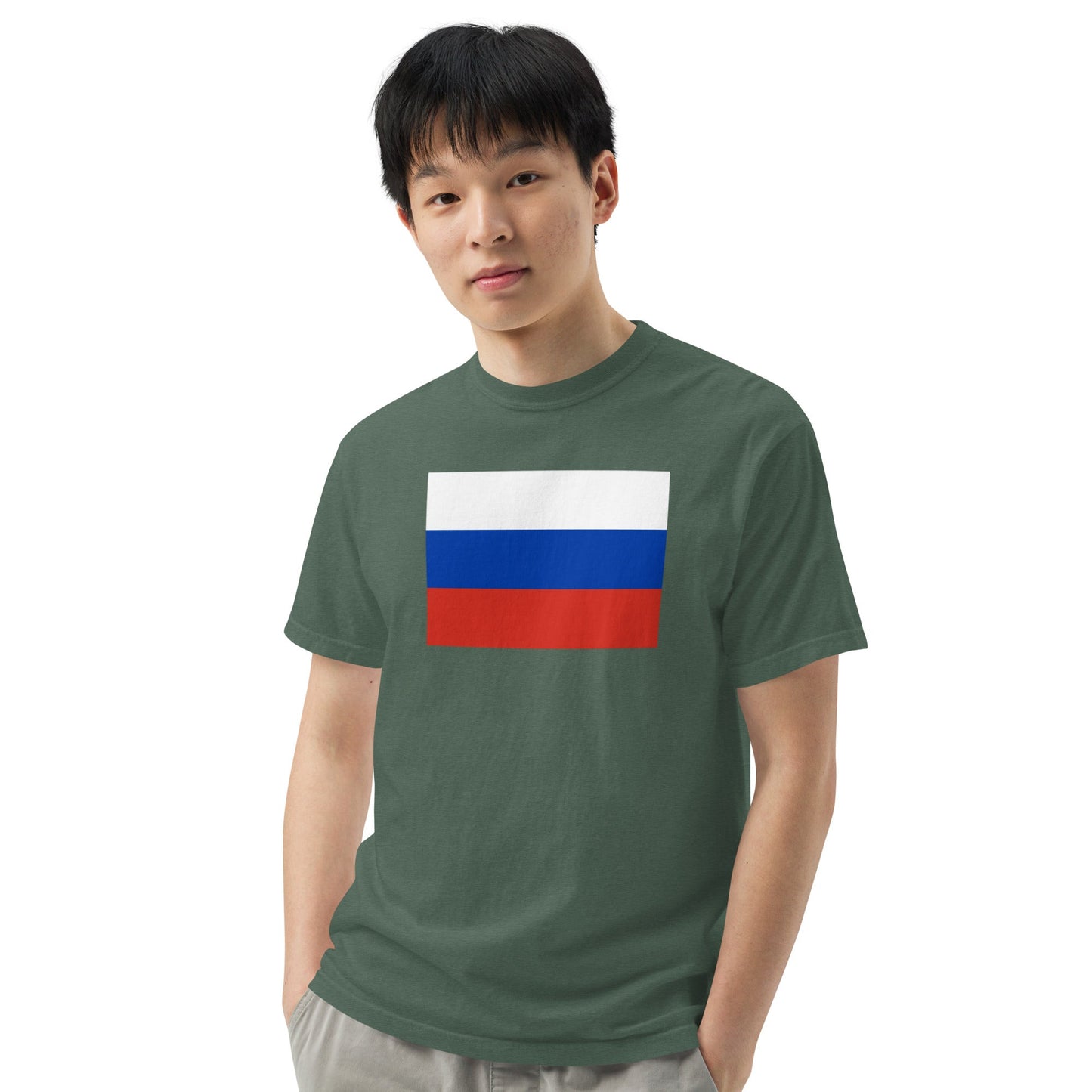black shirt with Russia flag design, extra large