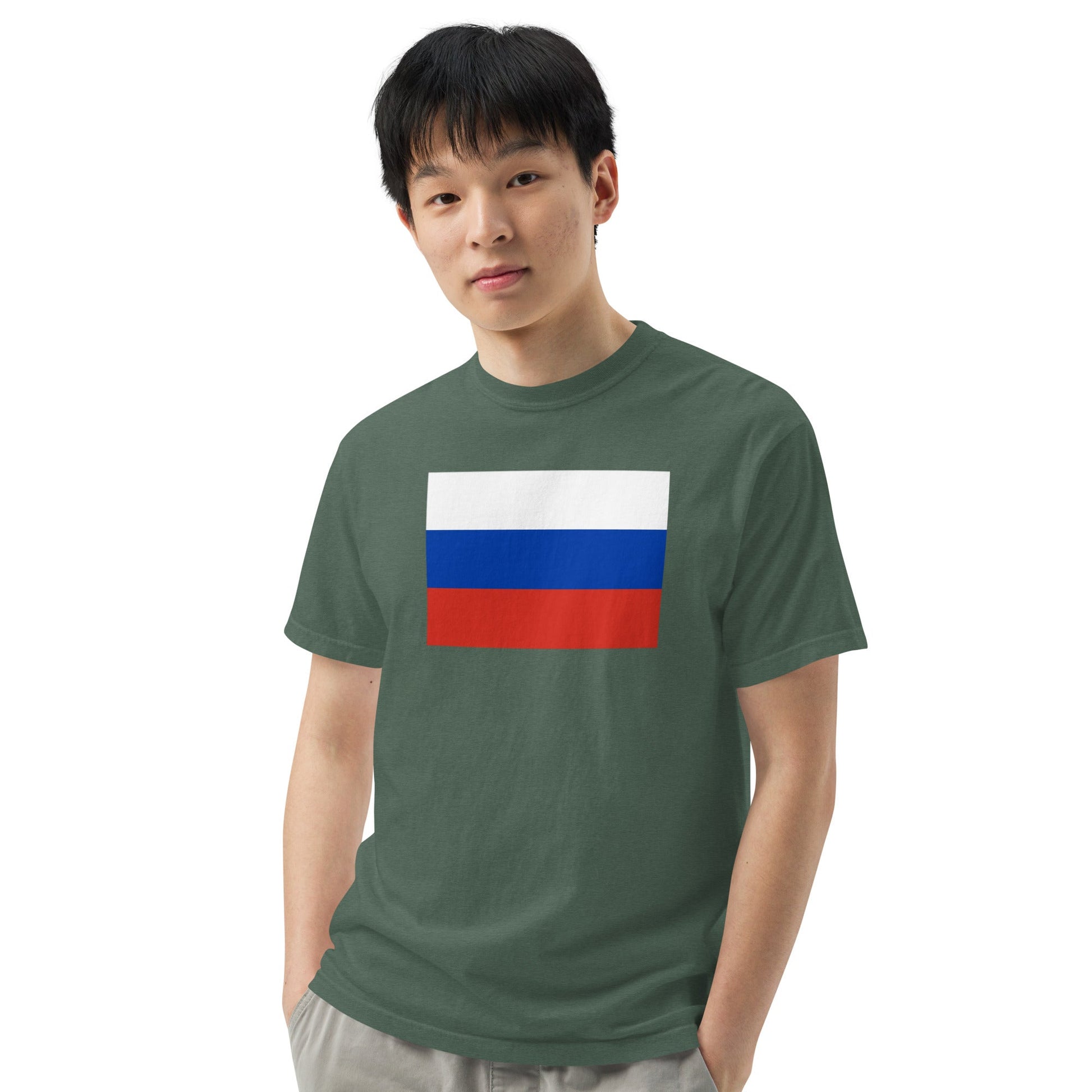 black shirt with Russia flag design, extra large