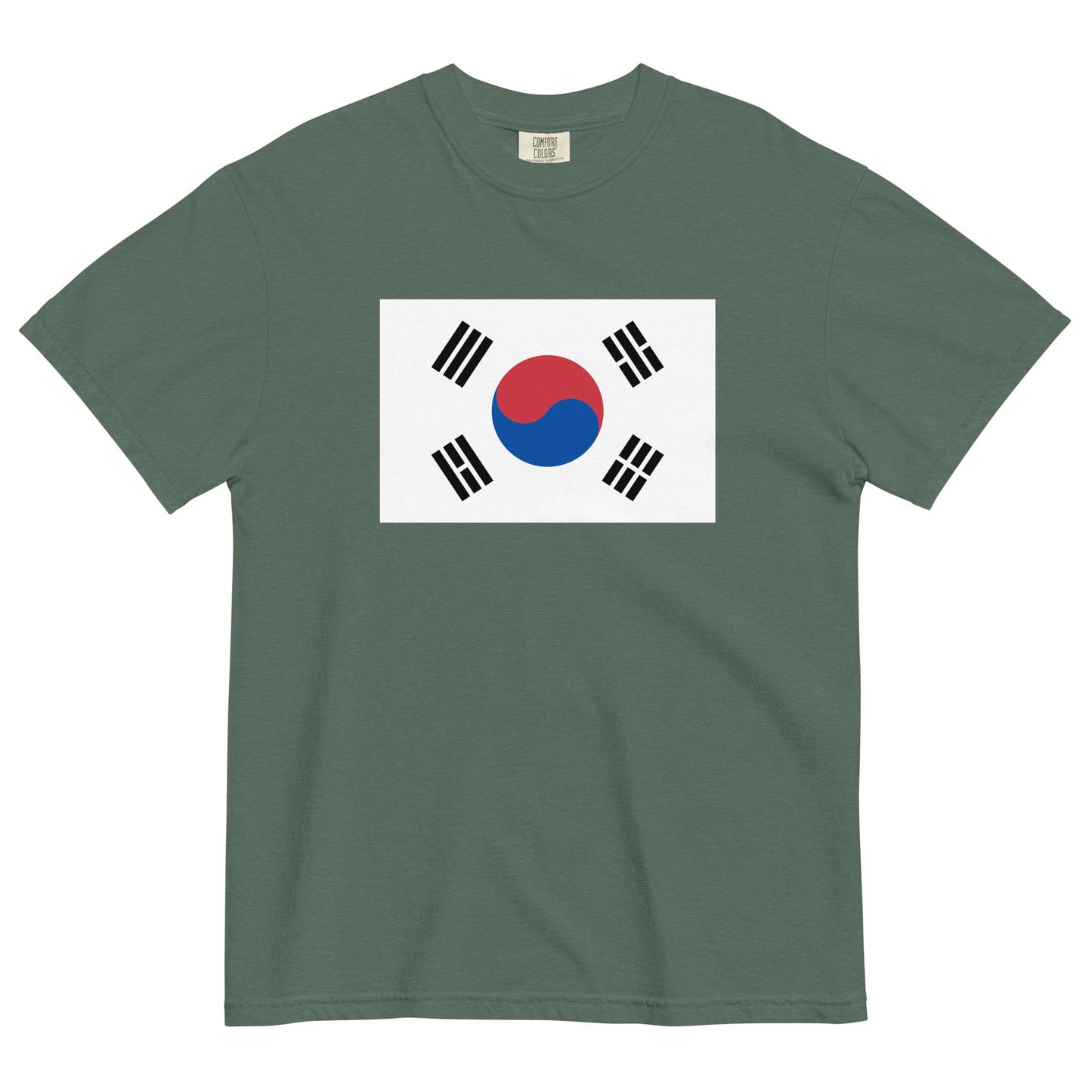 Flag tee representing South Korea in red, small