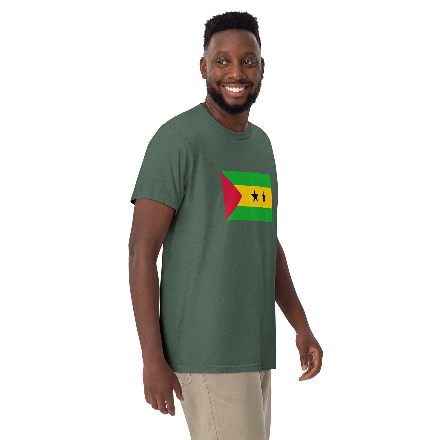 Bold Senegal 1 flag design tee in black, extra large