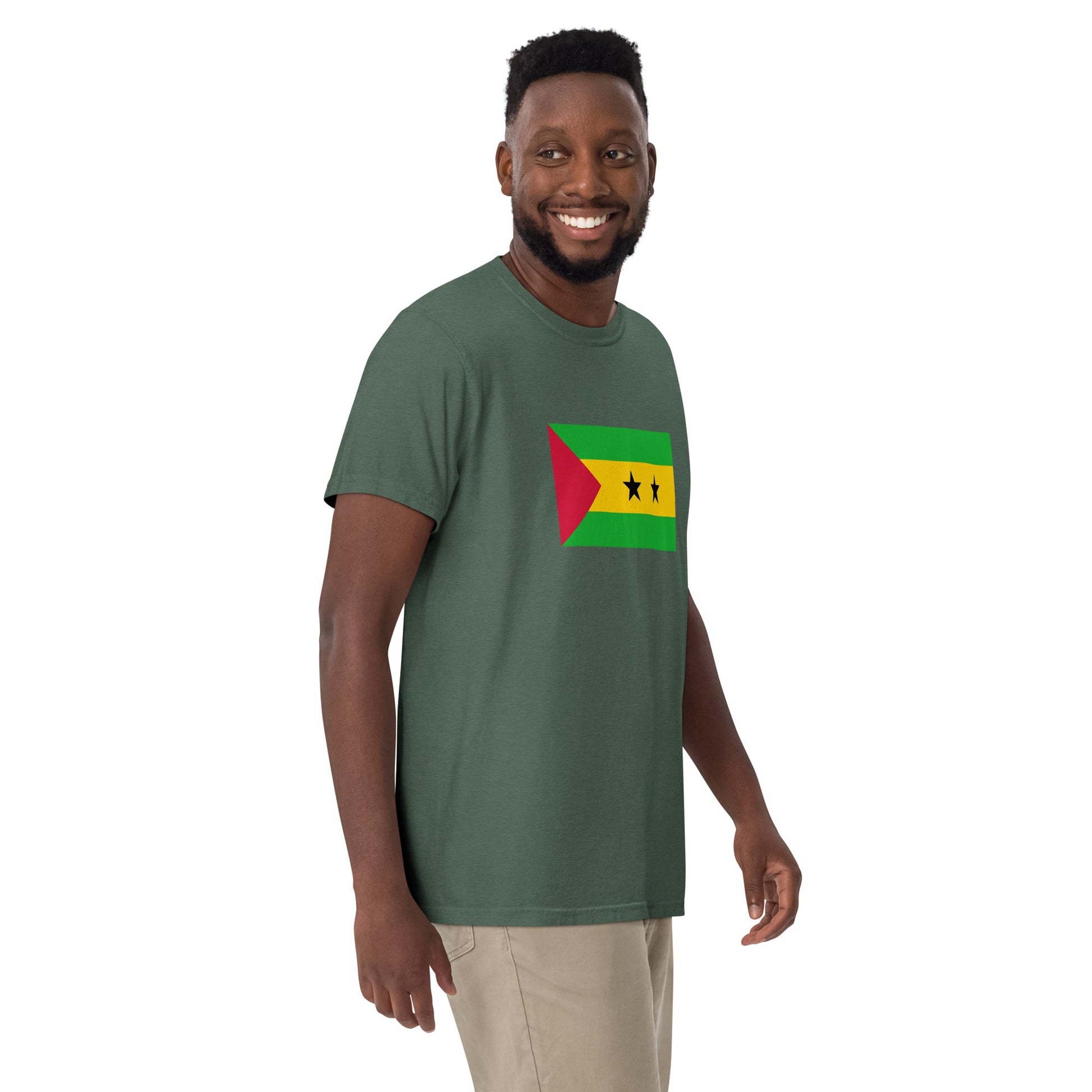 Bold Senegal 1 flag design tee in black, extra large