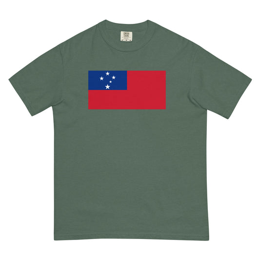 black shirt with Samoa flag design, small