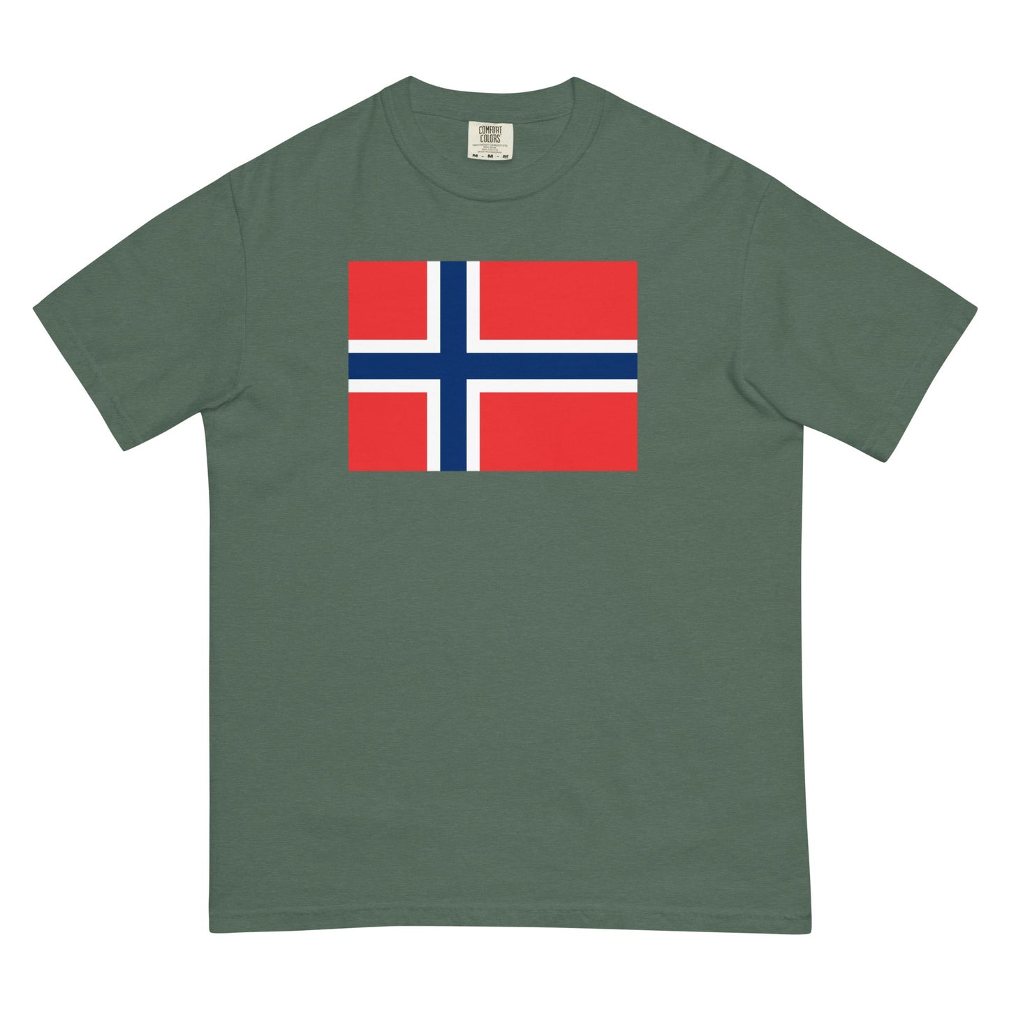Bold Norway flag design tee in red, extra large