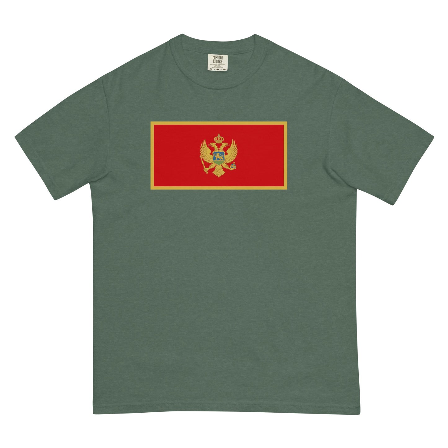 Flag tee representing Montenegro in true navy, small