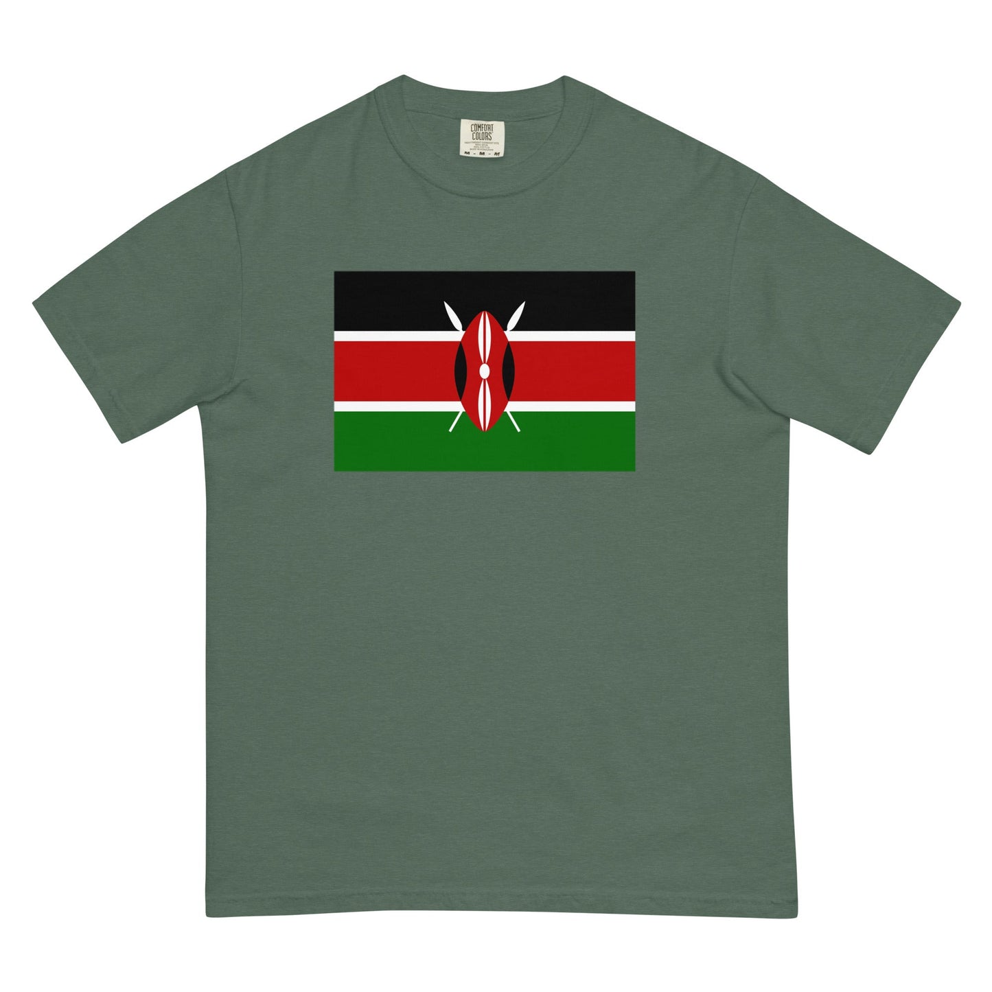 Kenya flag shirt in true navy, size 4X large