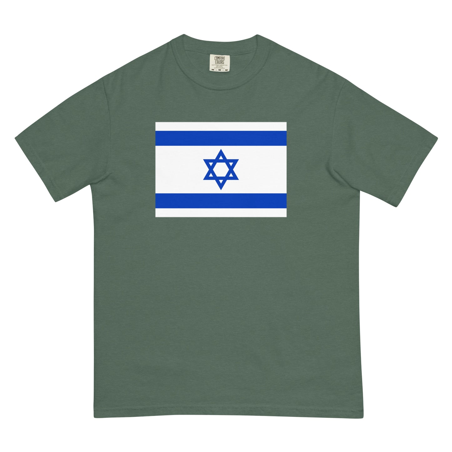 Flag tee representing Israel in true navy, extra large