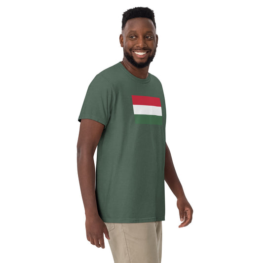 black shirt with Iceland 1 flag design, medium