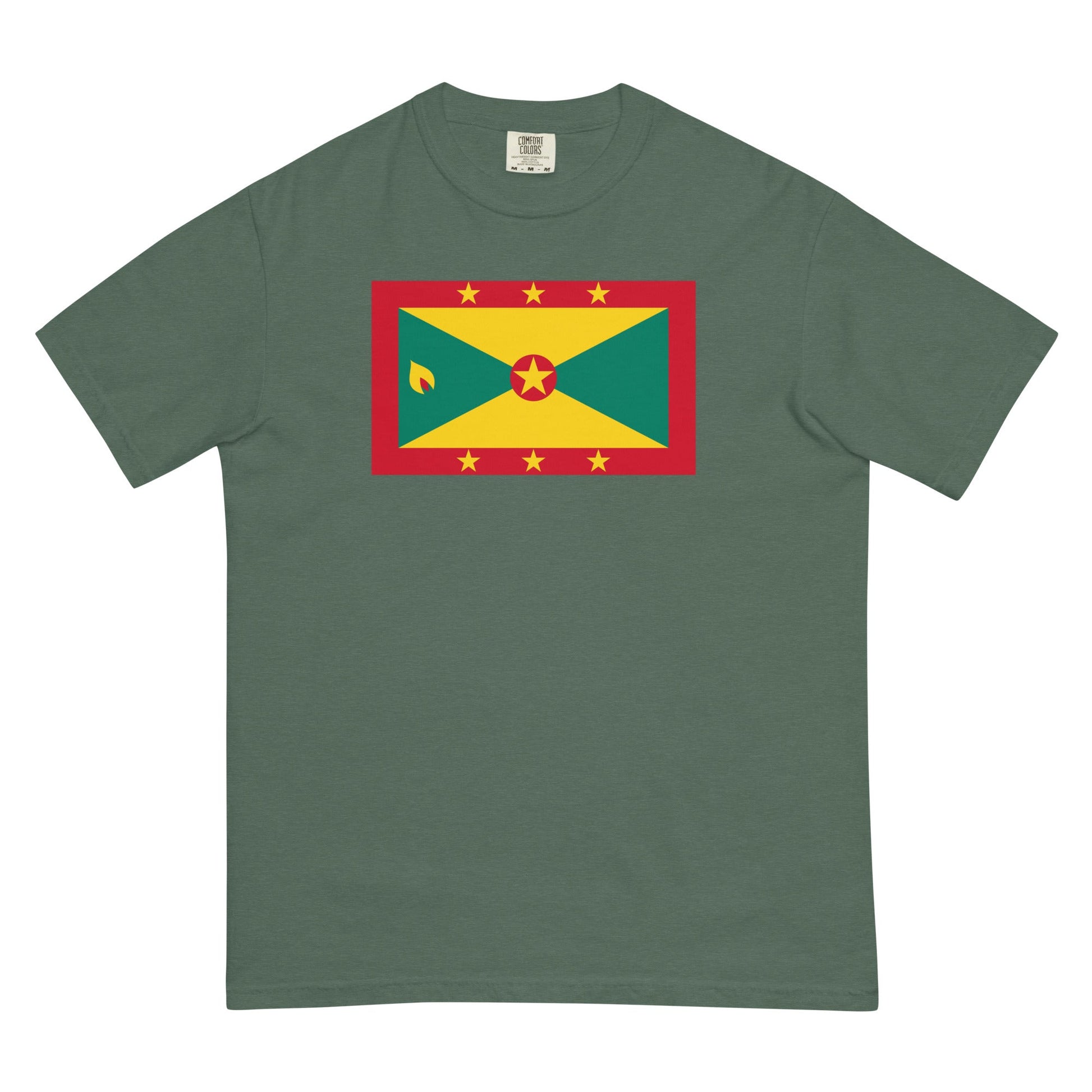 Grenada flag shirt in blue spruce, size 3X large