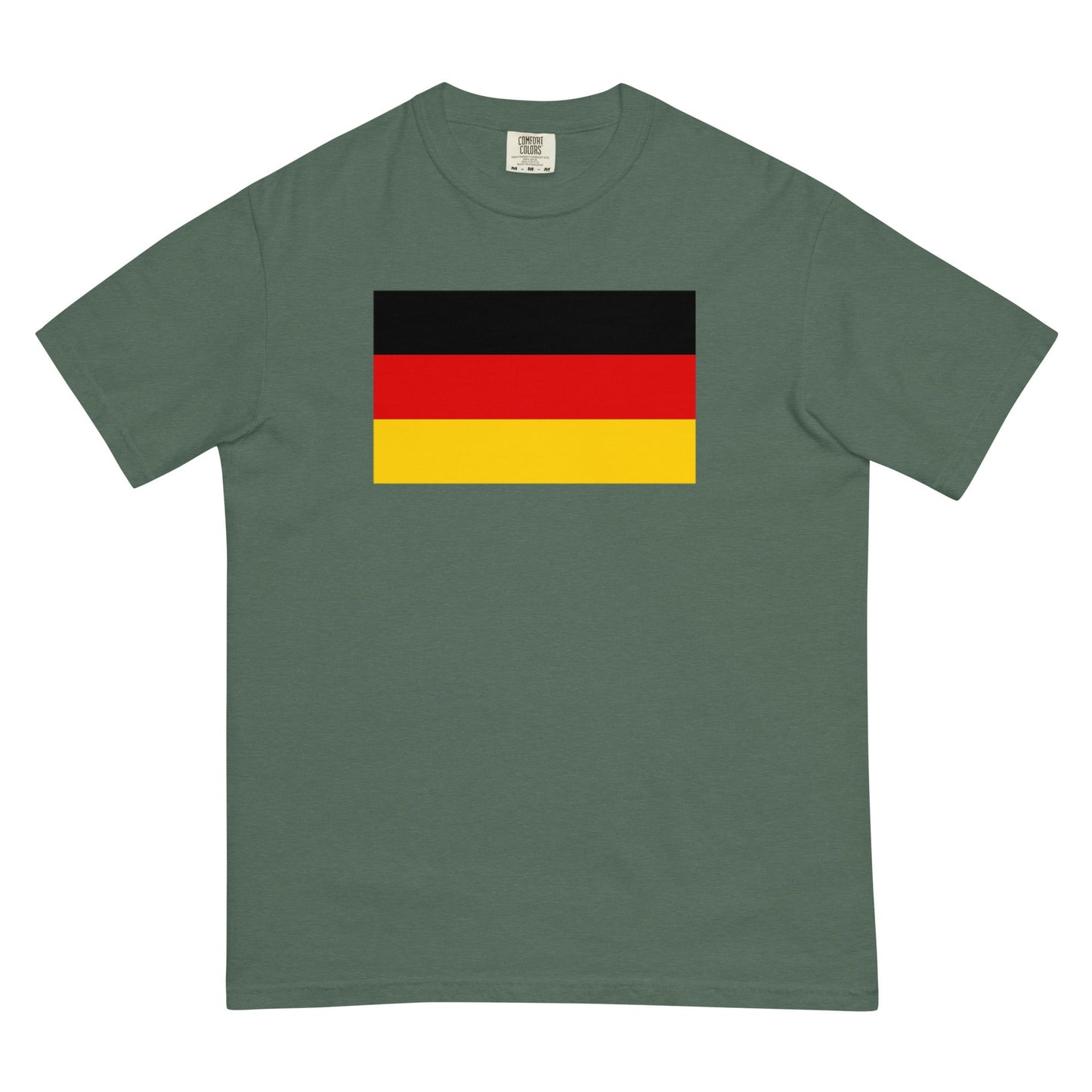 Germany flag shirt in blue spruce, size medium