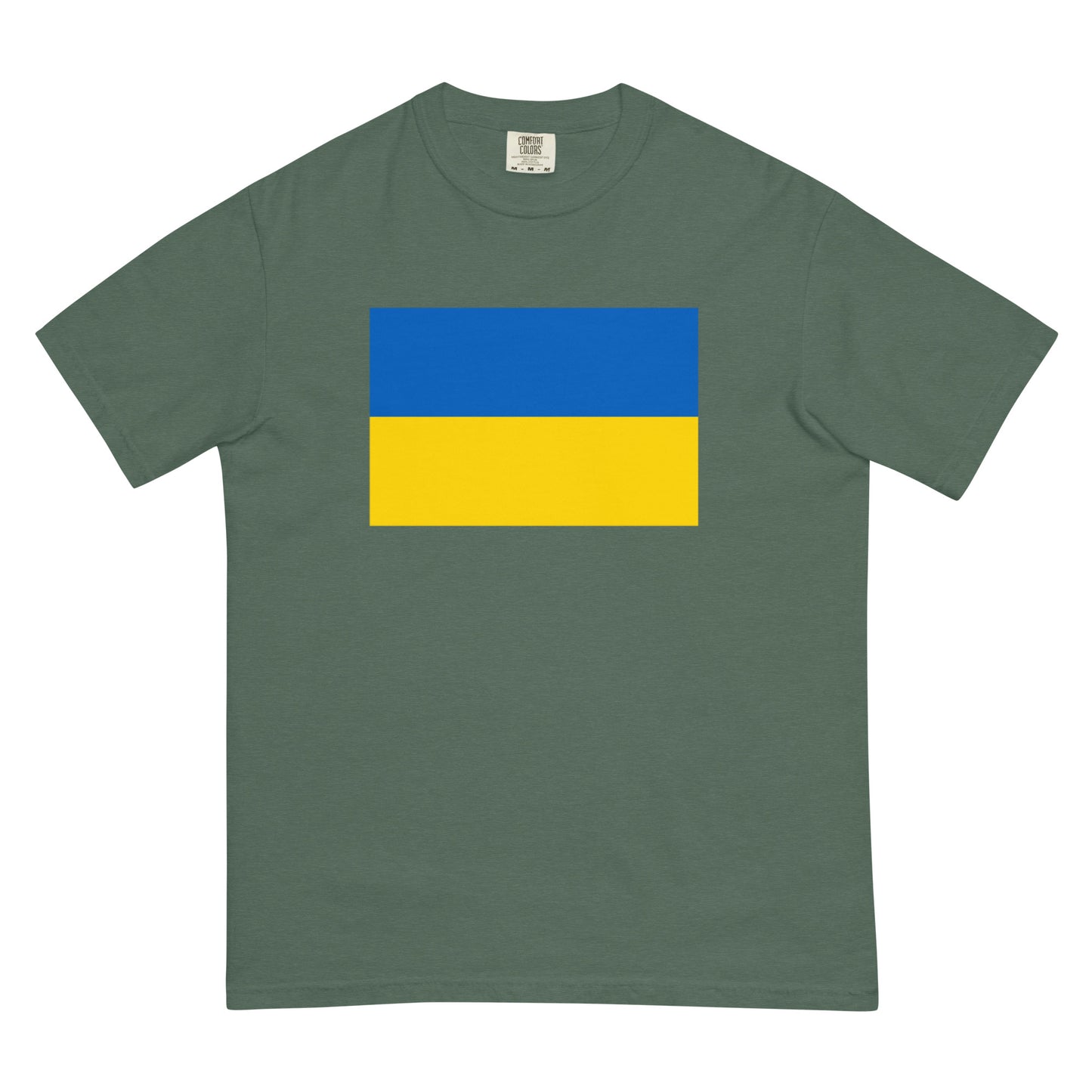 Flag tee representing Ukraine in crimson, medium
