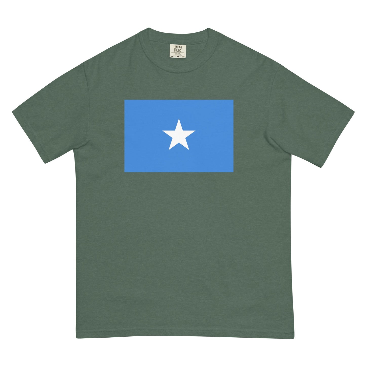 Somalia flag shirt in blue spruce, size small