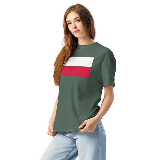 Poland flag shirt in black, size medium