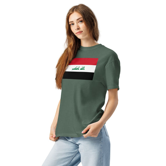 Iraq pride shirt in black – unisex, medium