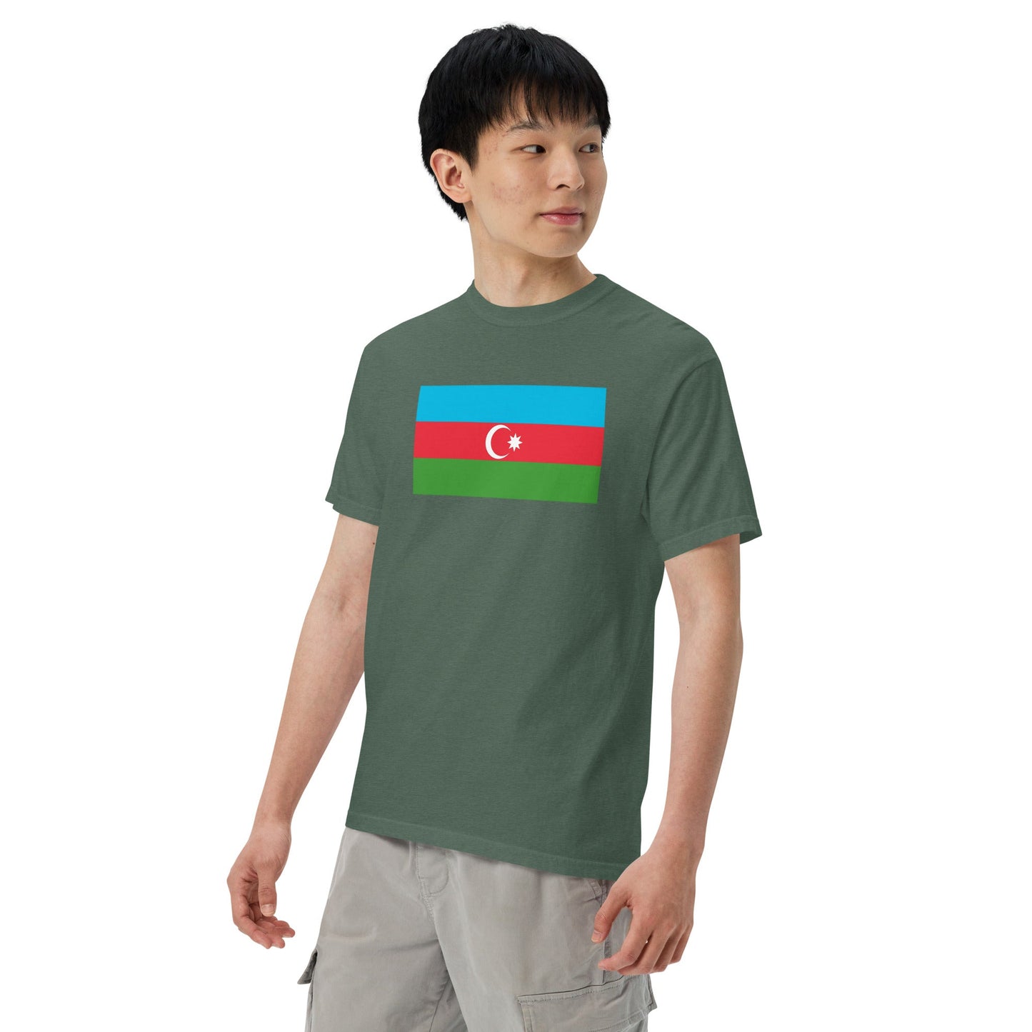 Azerbaijan flag shirt in navy, size large
