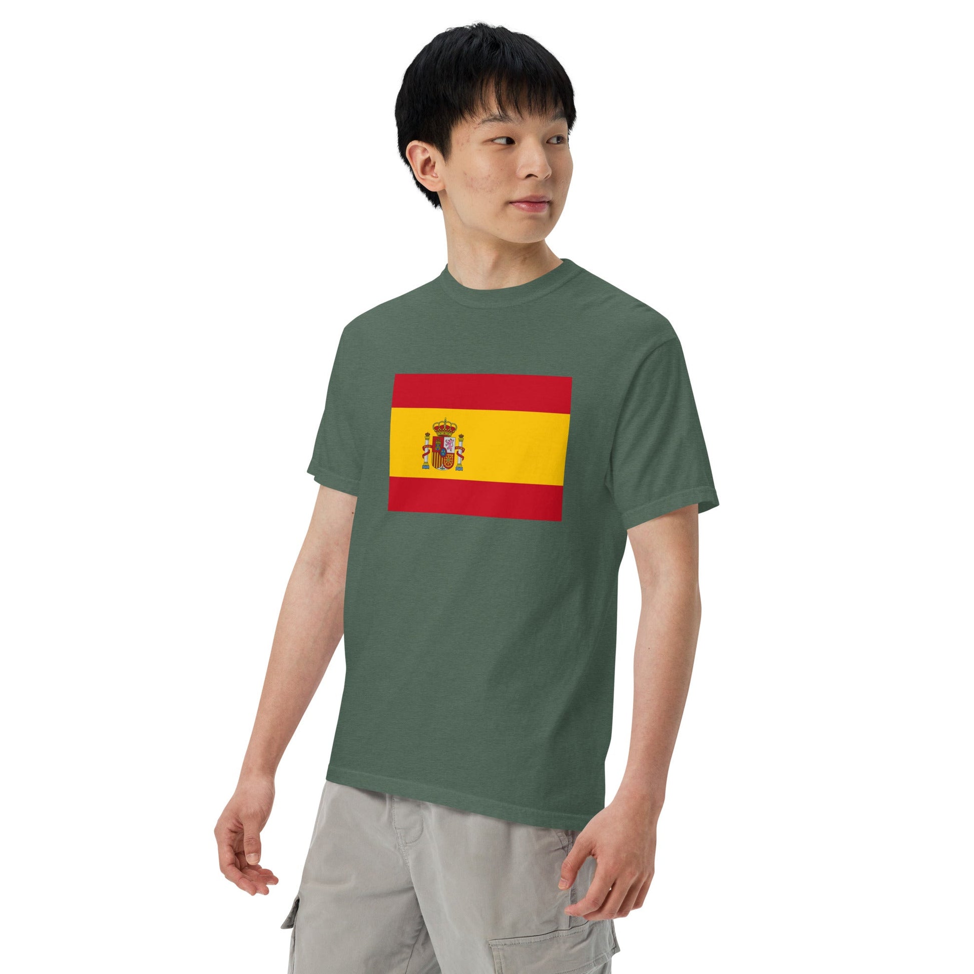 Bold Spain flag design tee in true navy, 3X large