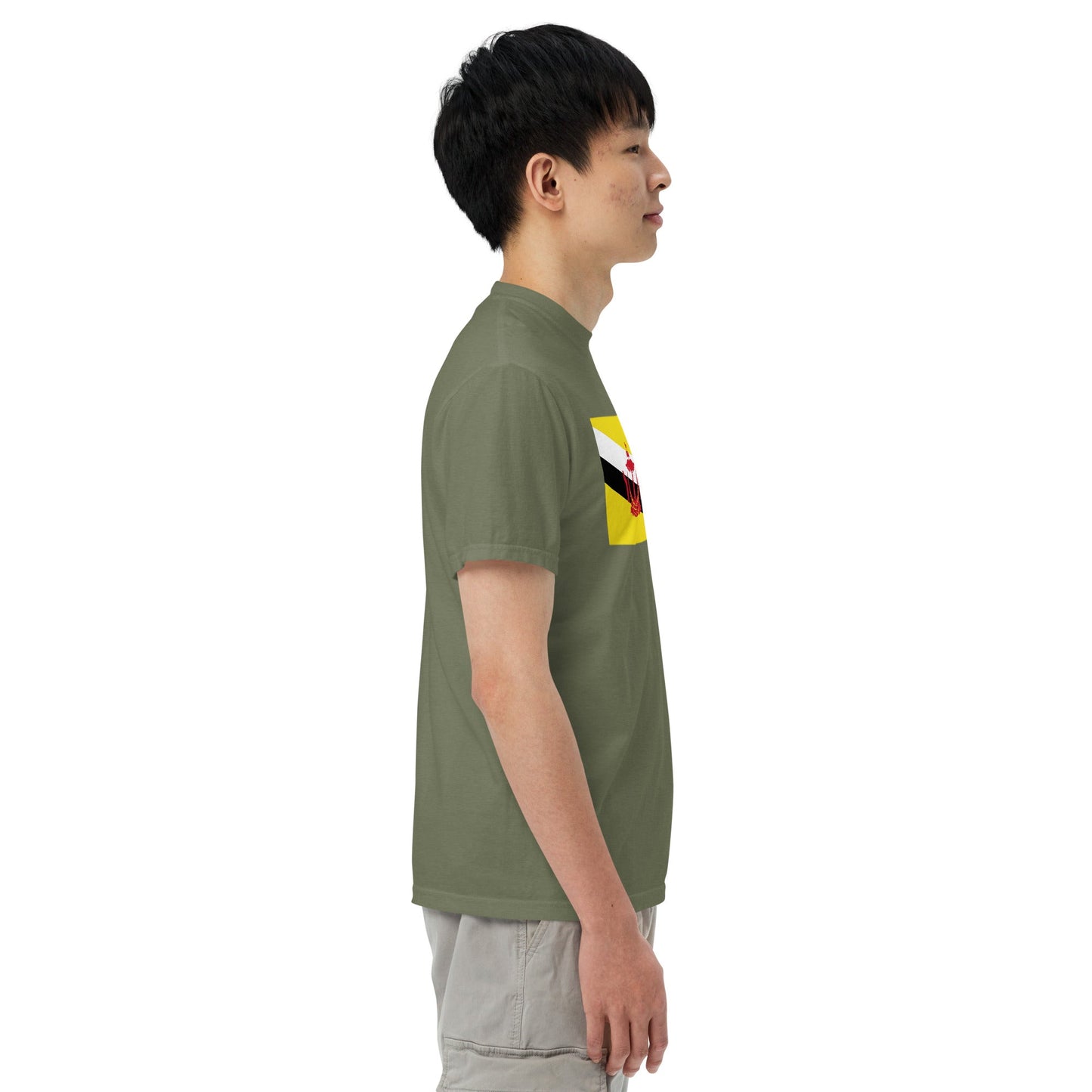 Brunei flag shirt in black, size 3X large