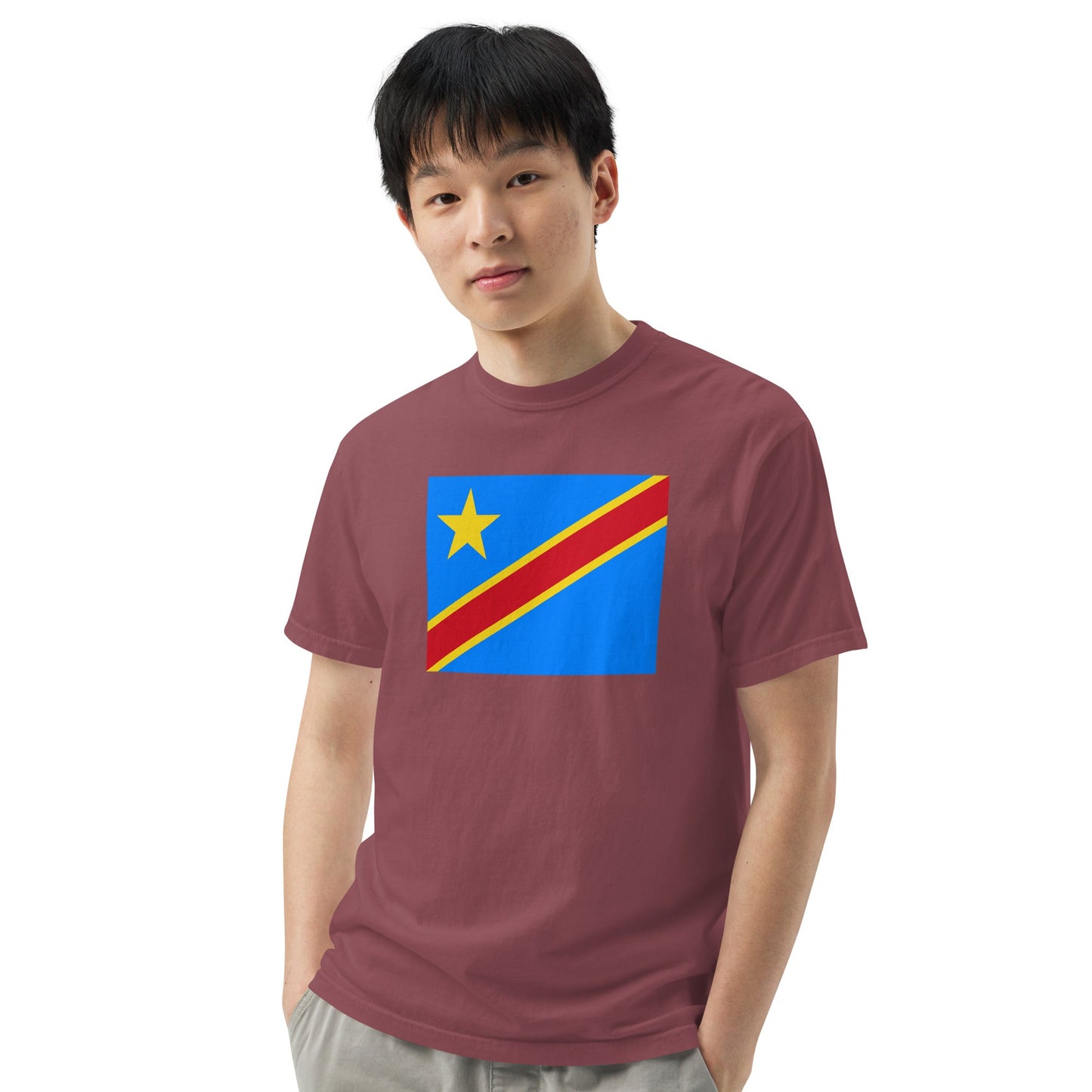 red flag shirt for Dominica – size large