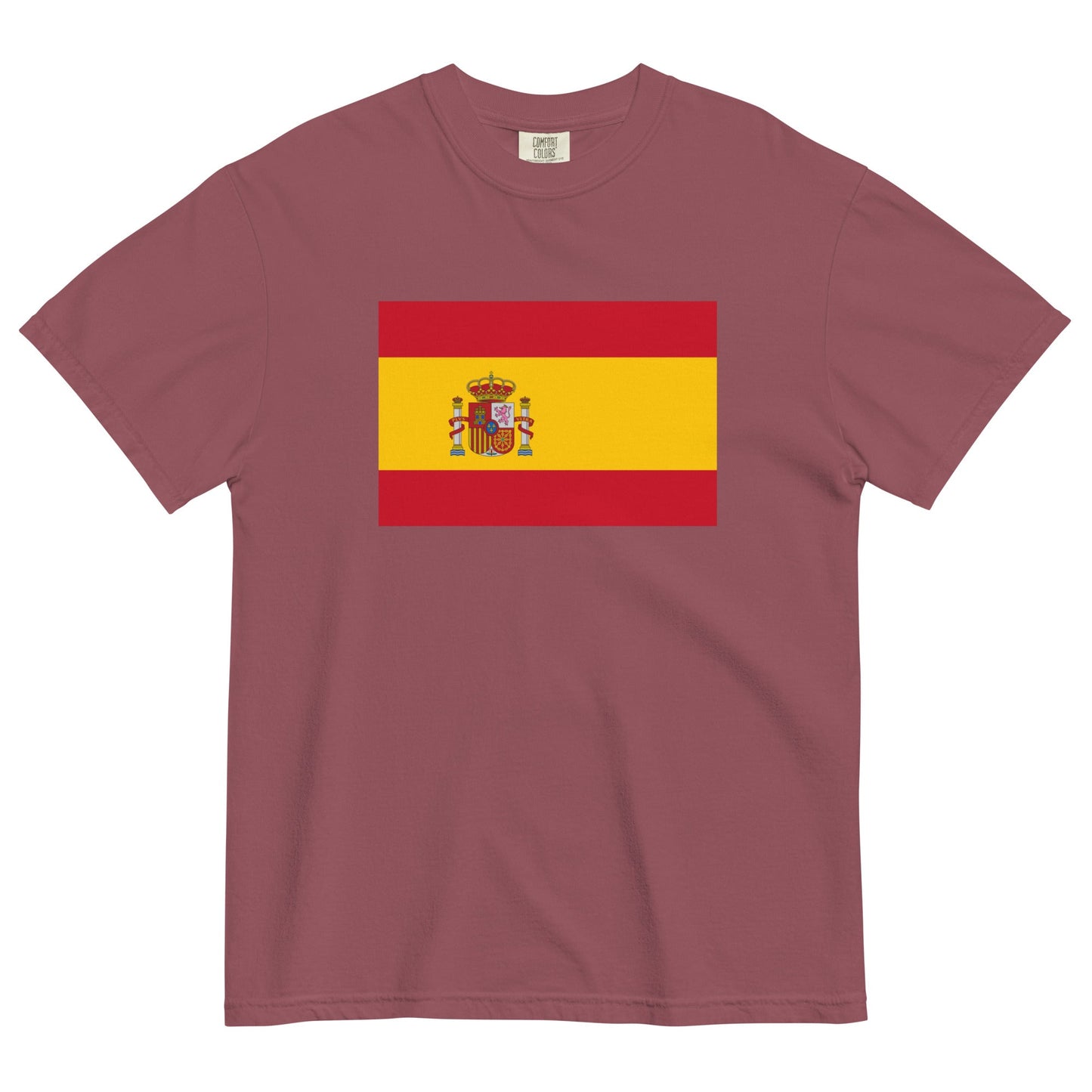 brick shirt with Spain flag design, 2X large
