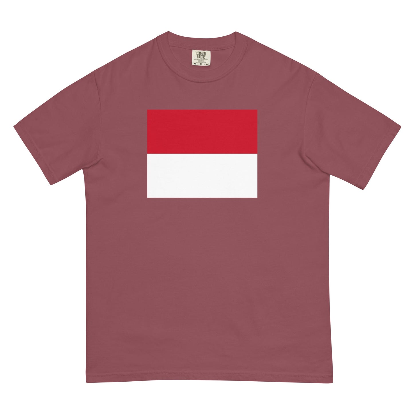 Stylish Monaco flag t-shirt laid flat, 4X large, true navy