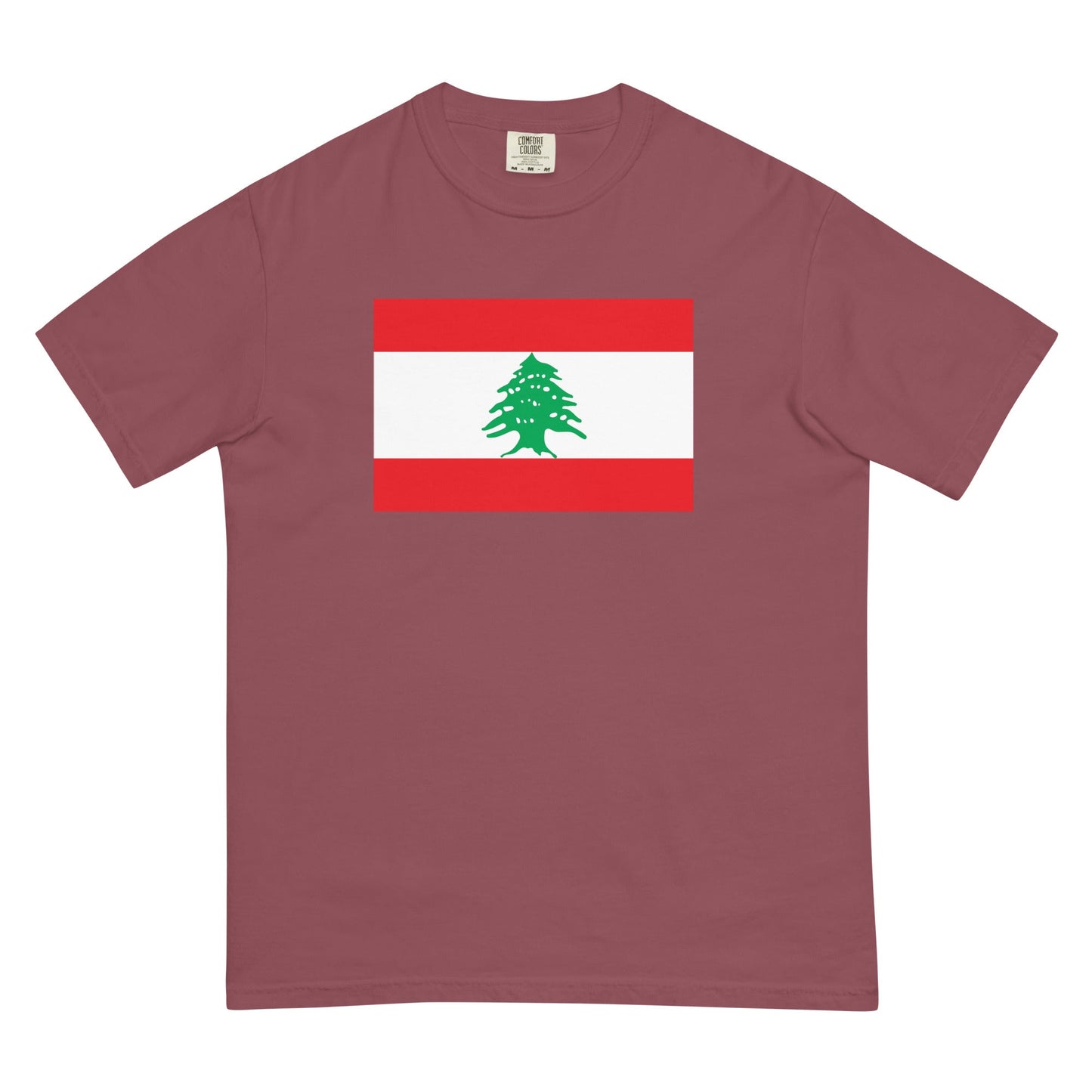 Lebanon flag shirt in hemp, size extra large