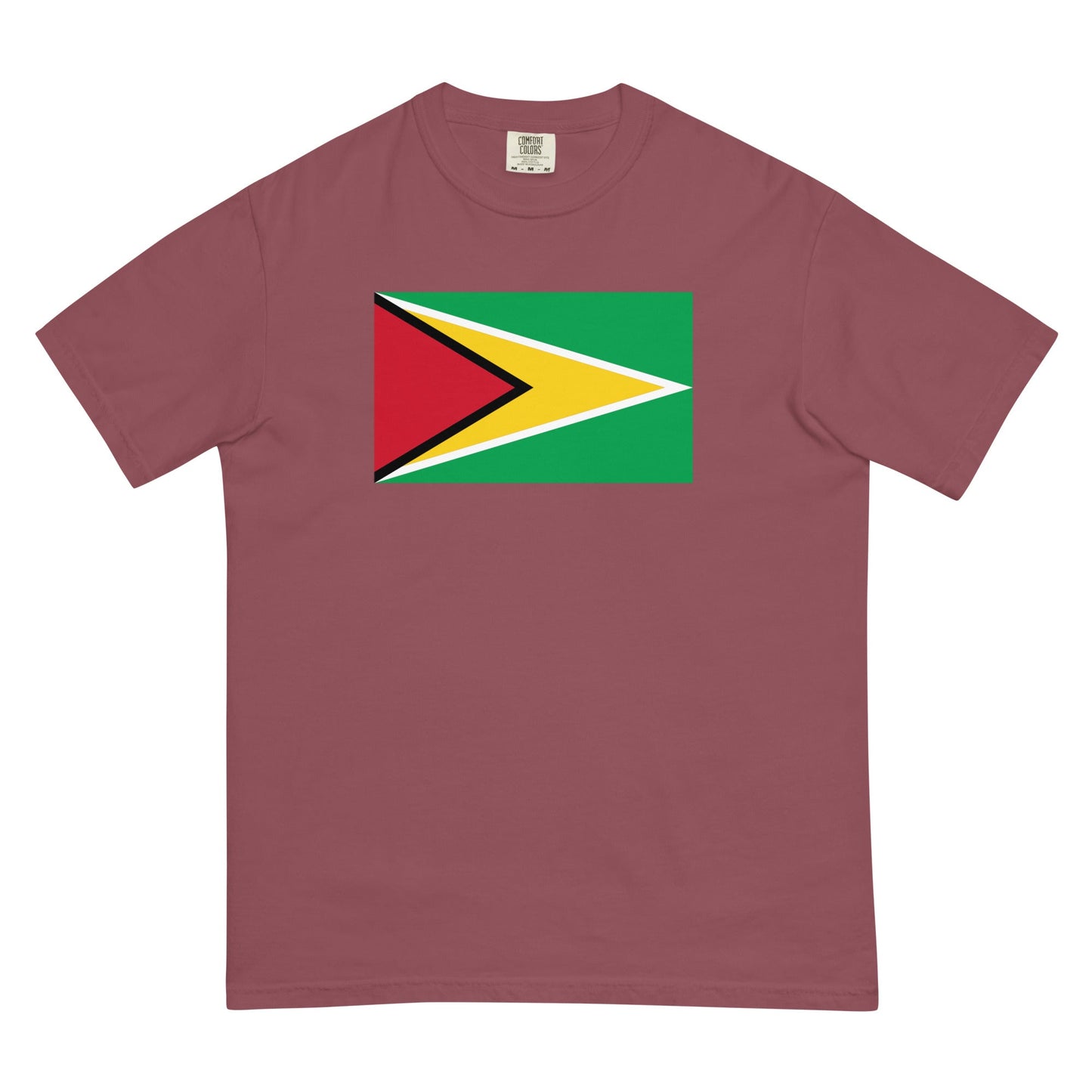 Guyana flag shirt in blue spruce, size medium