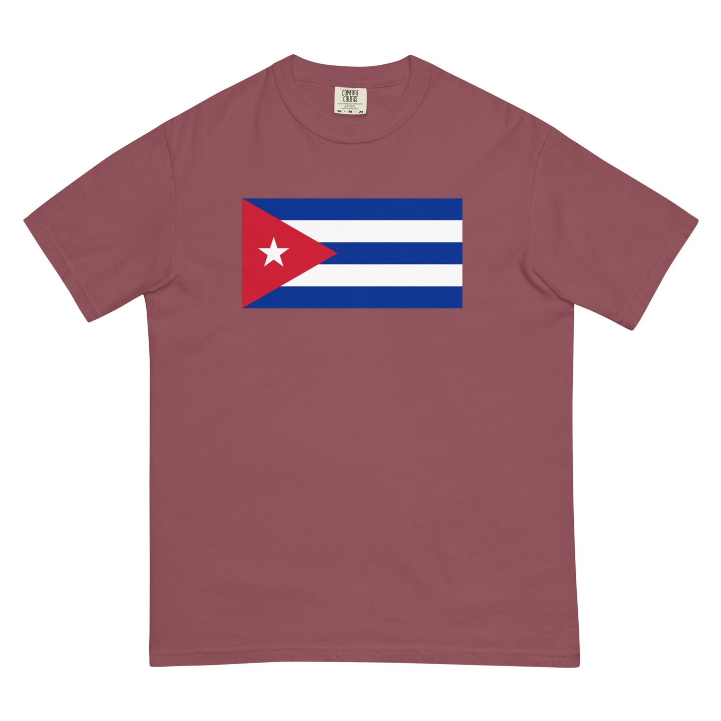 Cuba flag shirt in brick, size large