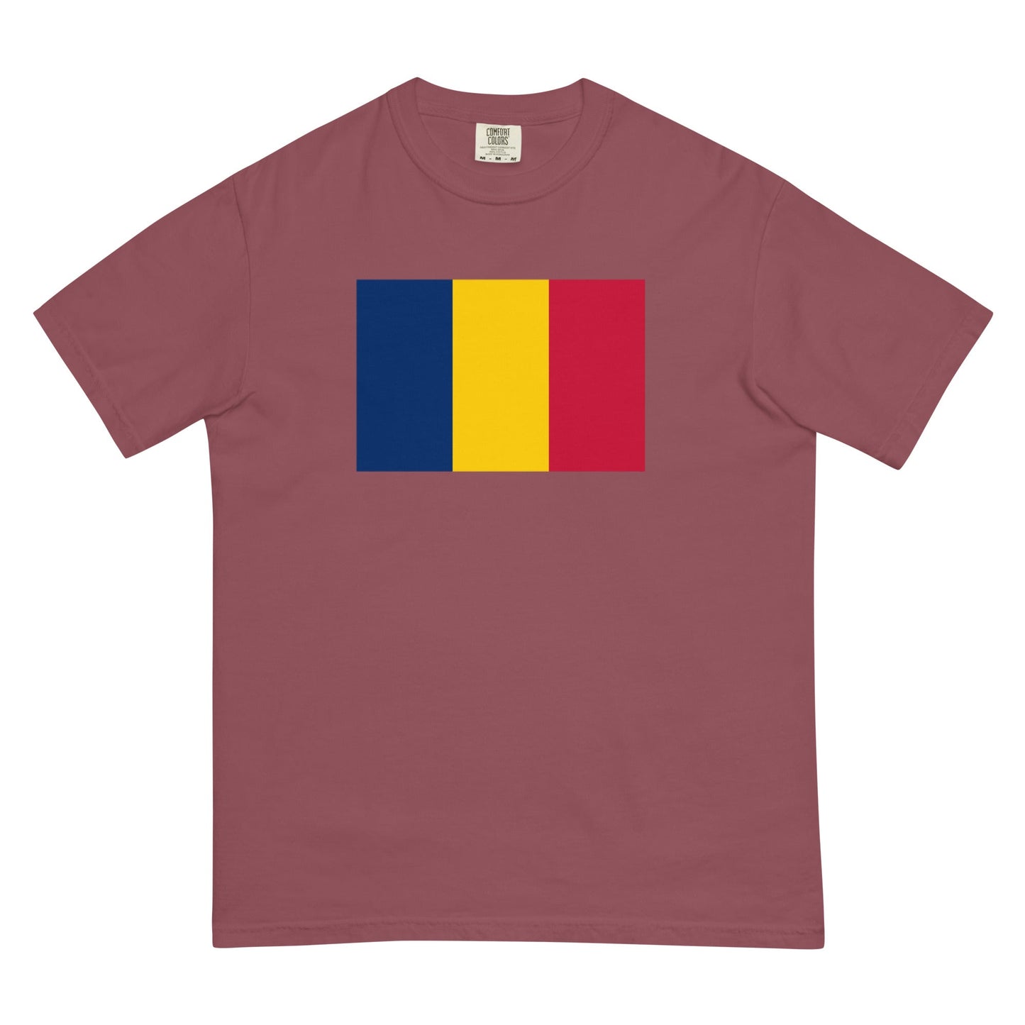 blue spruce shirt with Chad flag design, 2X large