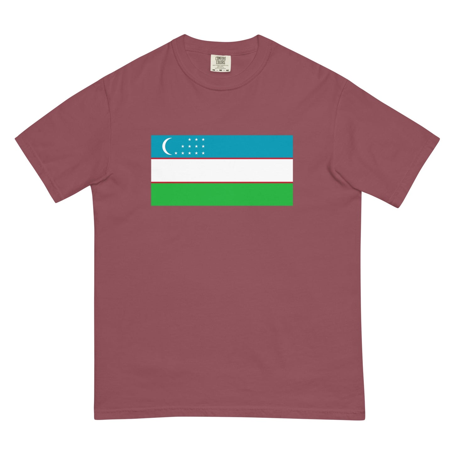 Uzbekistan pride shirt in red – unisex, extra large