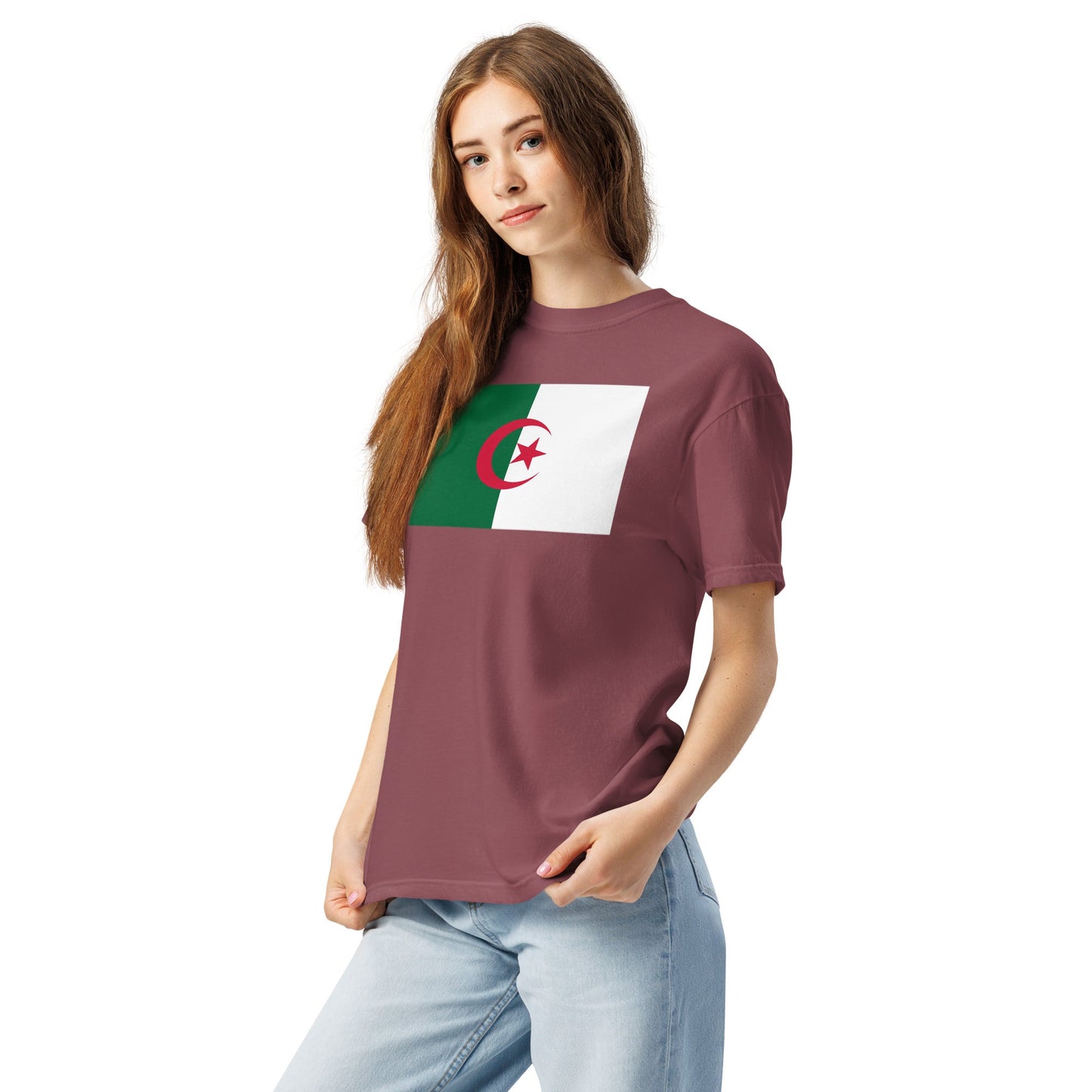 Algeria flag shirt in black, size extra large