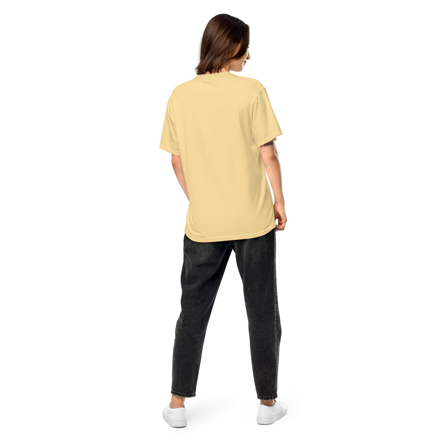 Flag tee representing Trinidad in mustard, medium