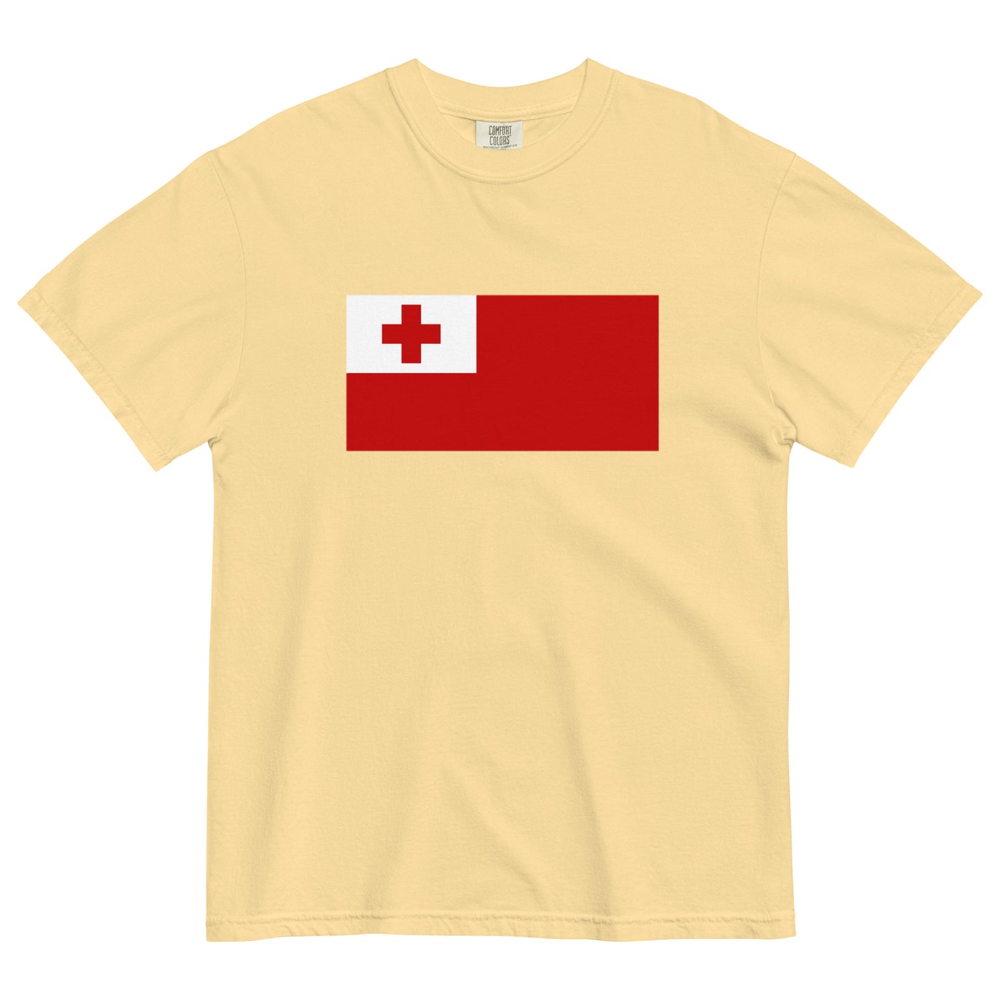 Bold Tonga flag design tee in true navy, extra large