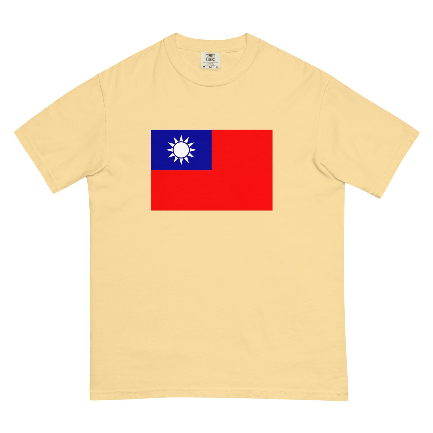 Flag tee representing Taiwan in black, 2X large