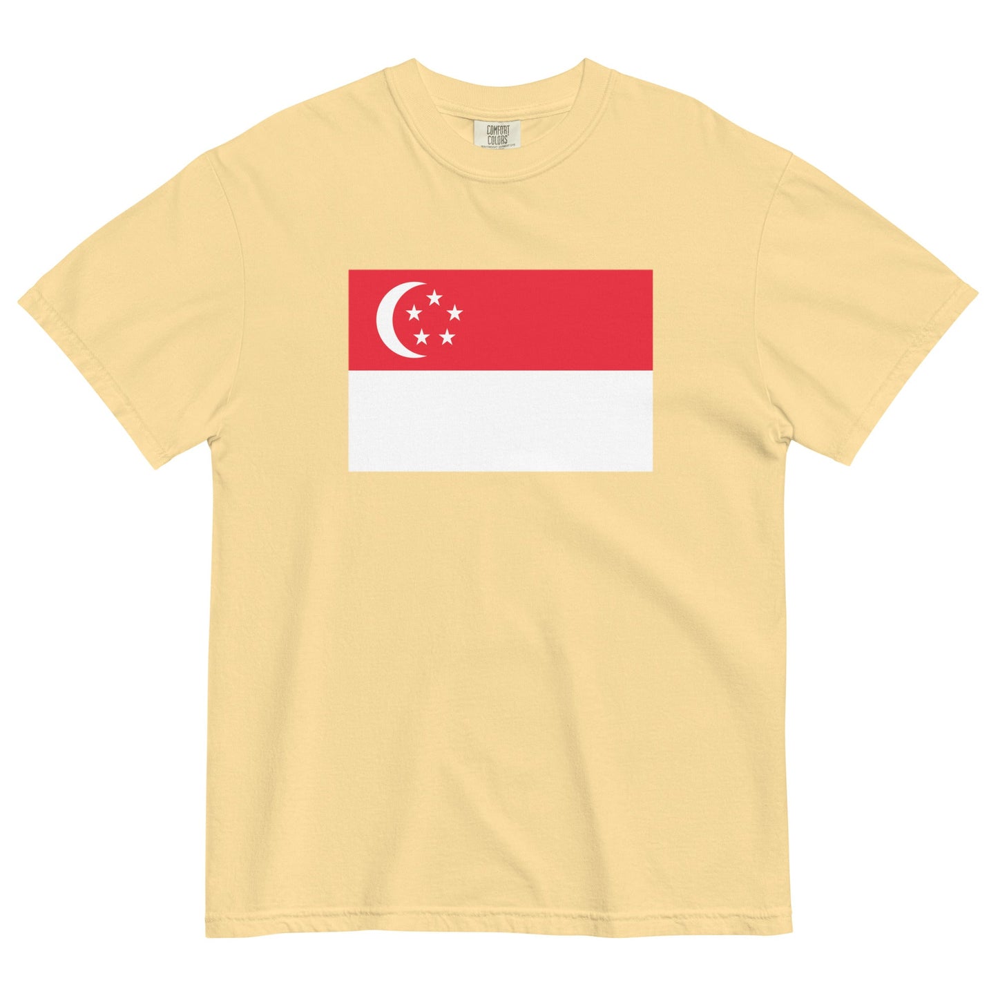 Bold Singapore flag design tee in brick, small